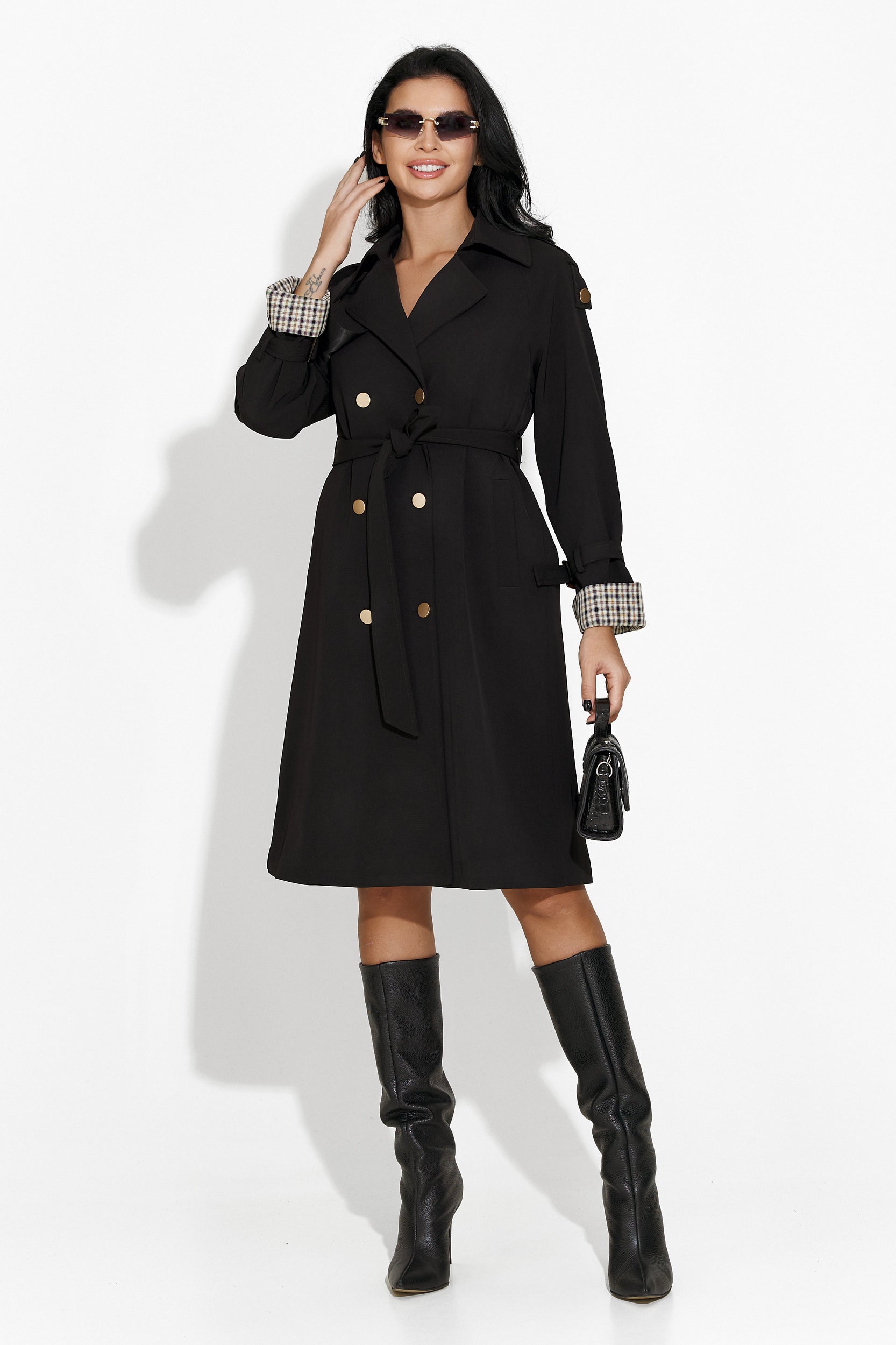 Lasonya Bogas elegant black women's coat