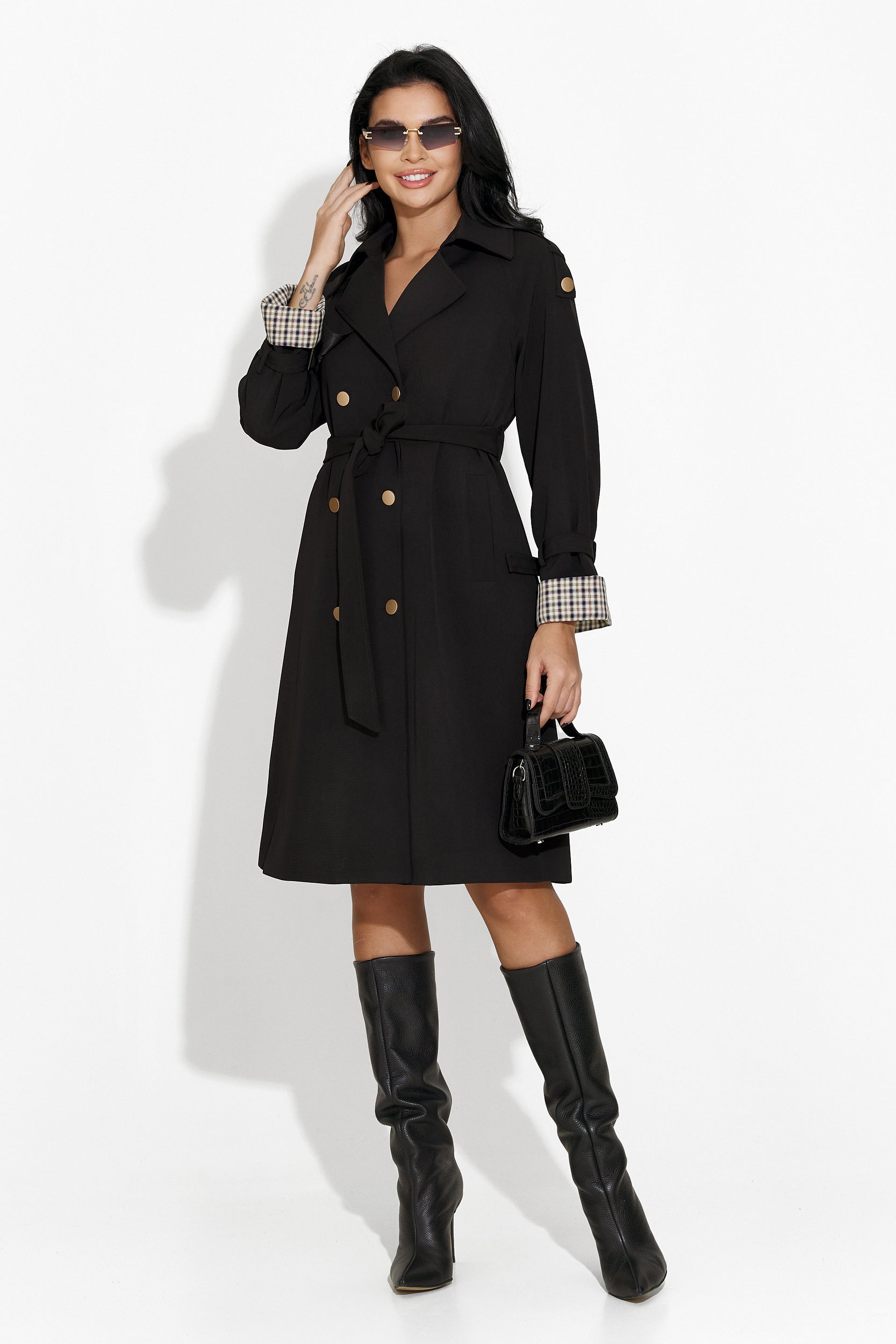 Lasonya Bogas elegant black women's coat