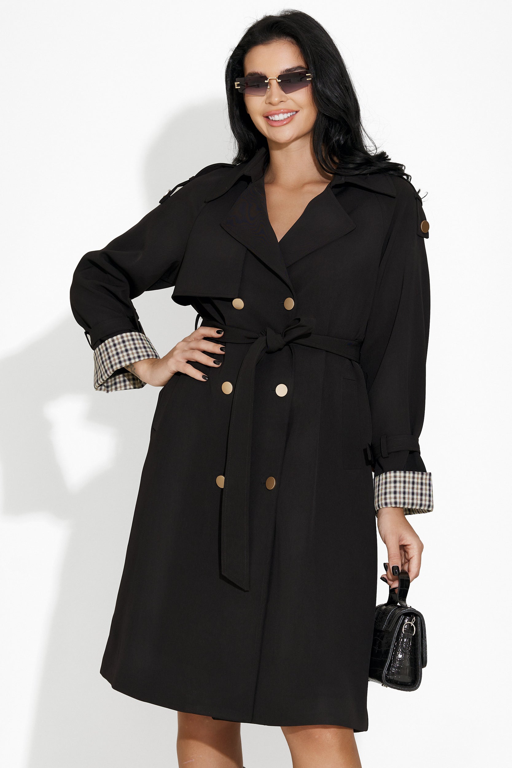 Lasonya Bogas elegant black women's coat