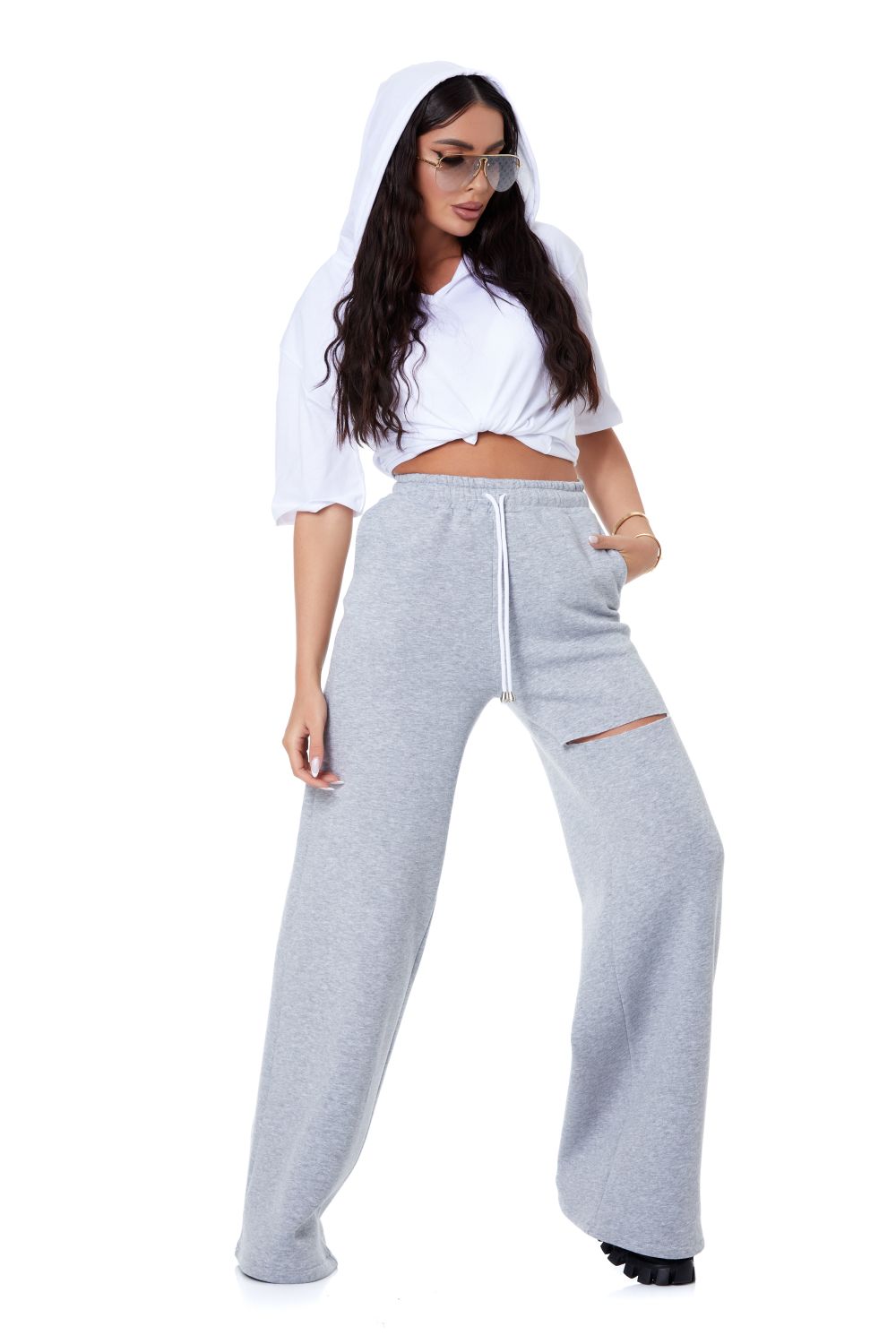 Sherlyn Bogas gray casual women's pants