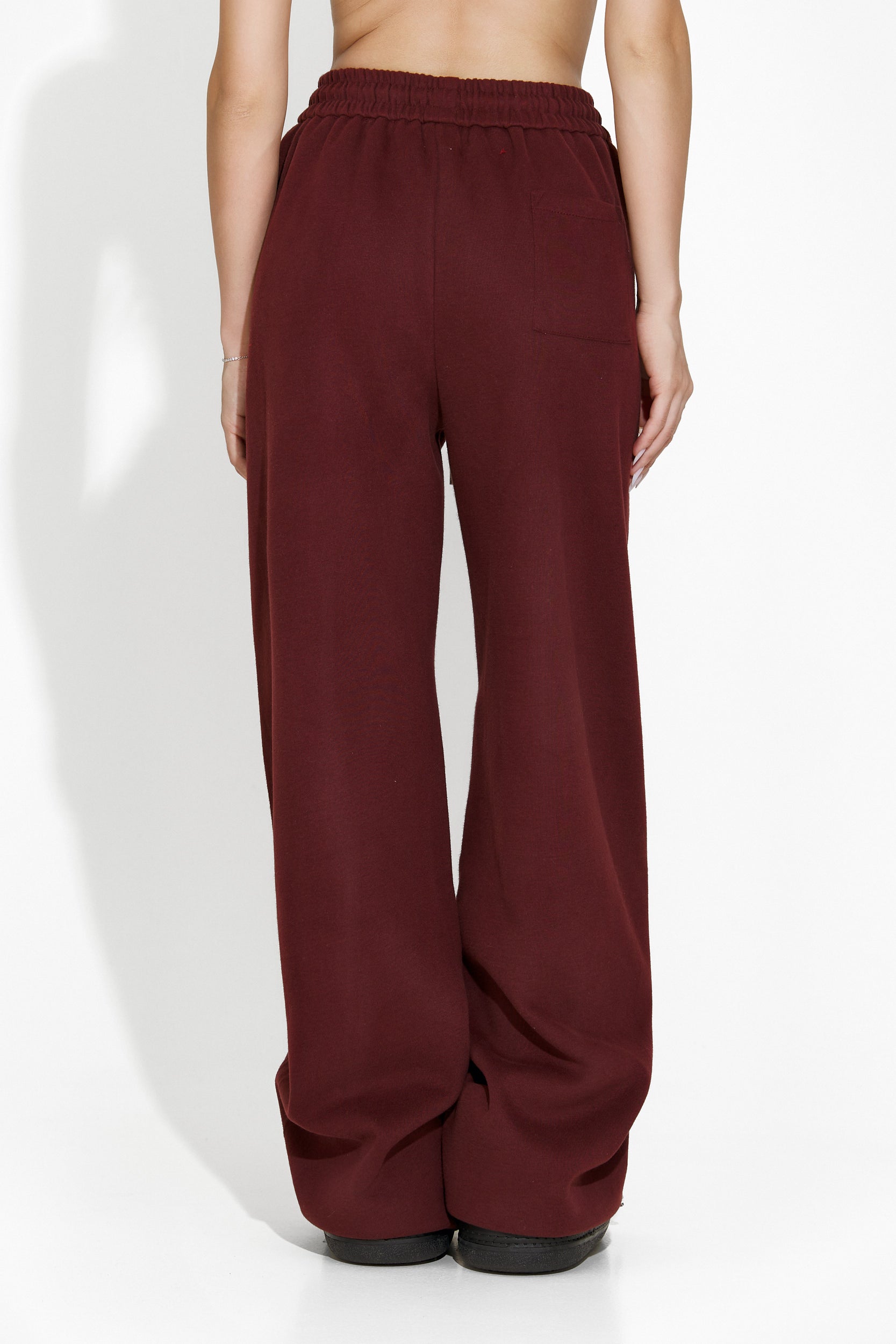 Pantaloni dama casual burgundy Manye Bogas