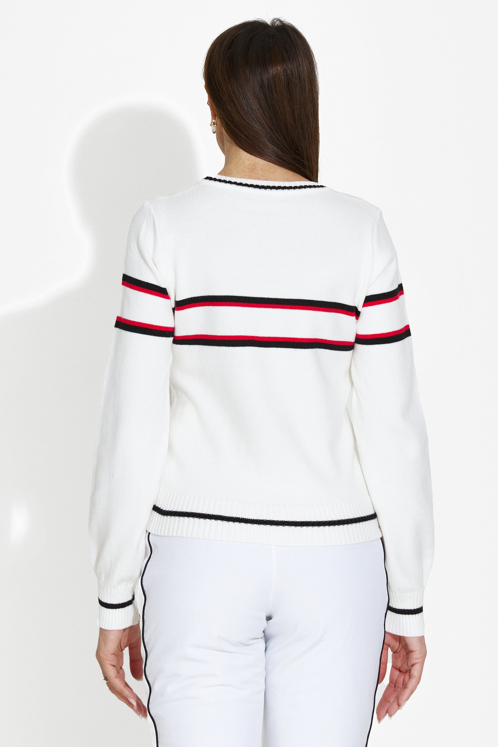 Karmela Bogas white casual women's sweater