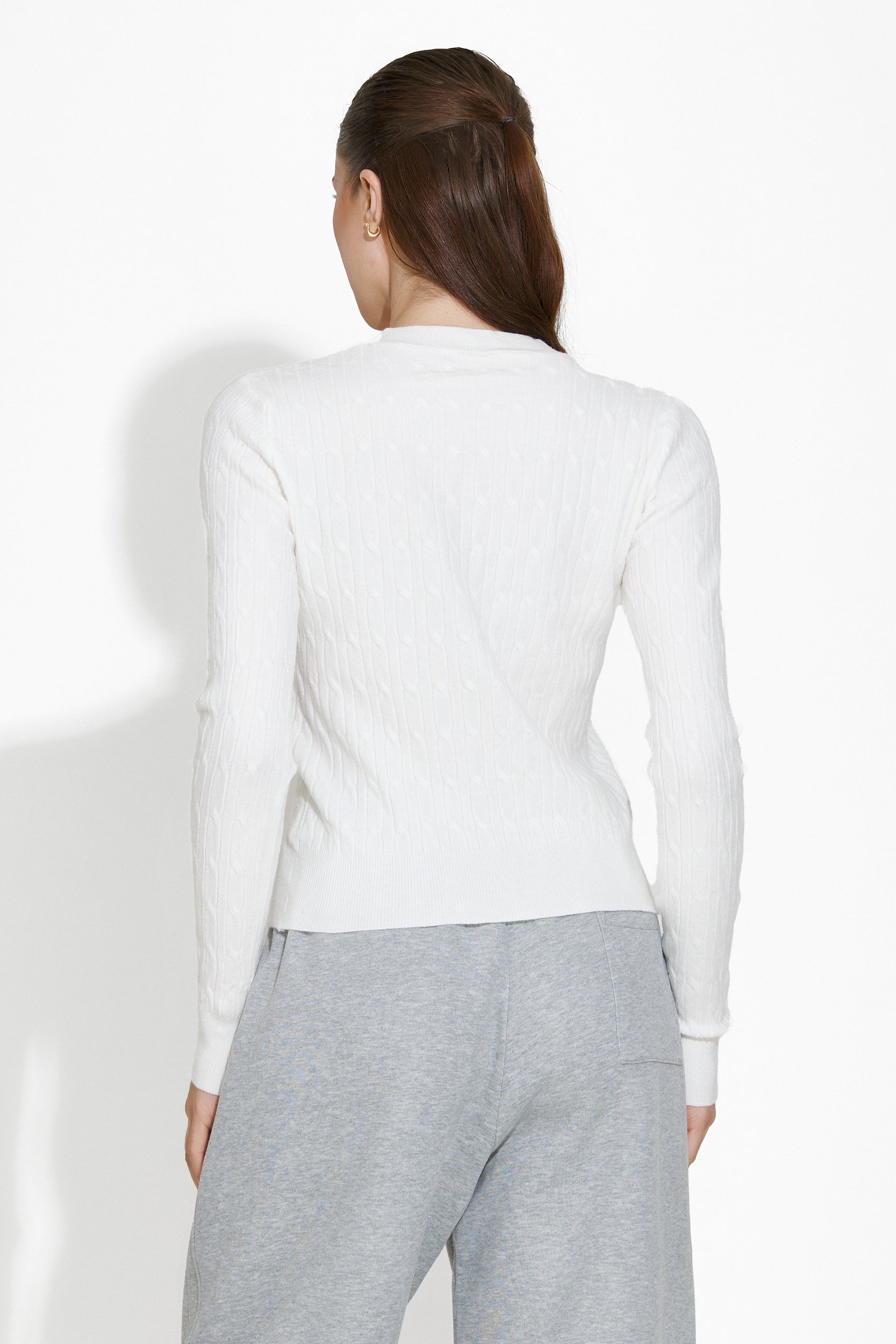 Maisara Bogas casual white women's sweater