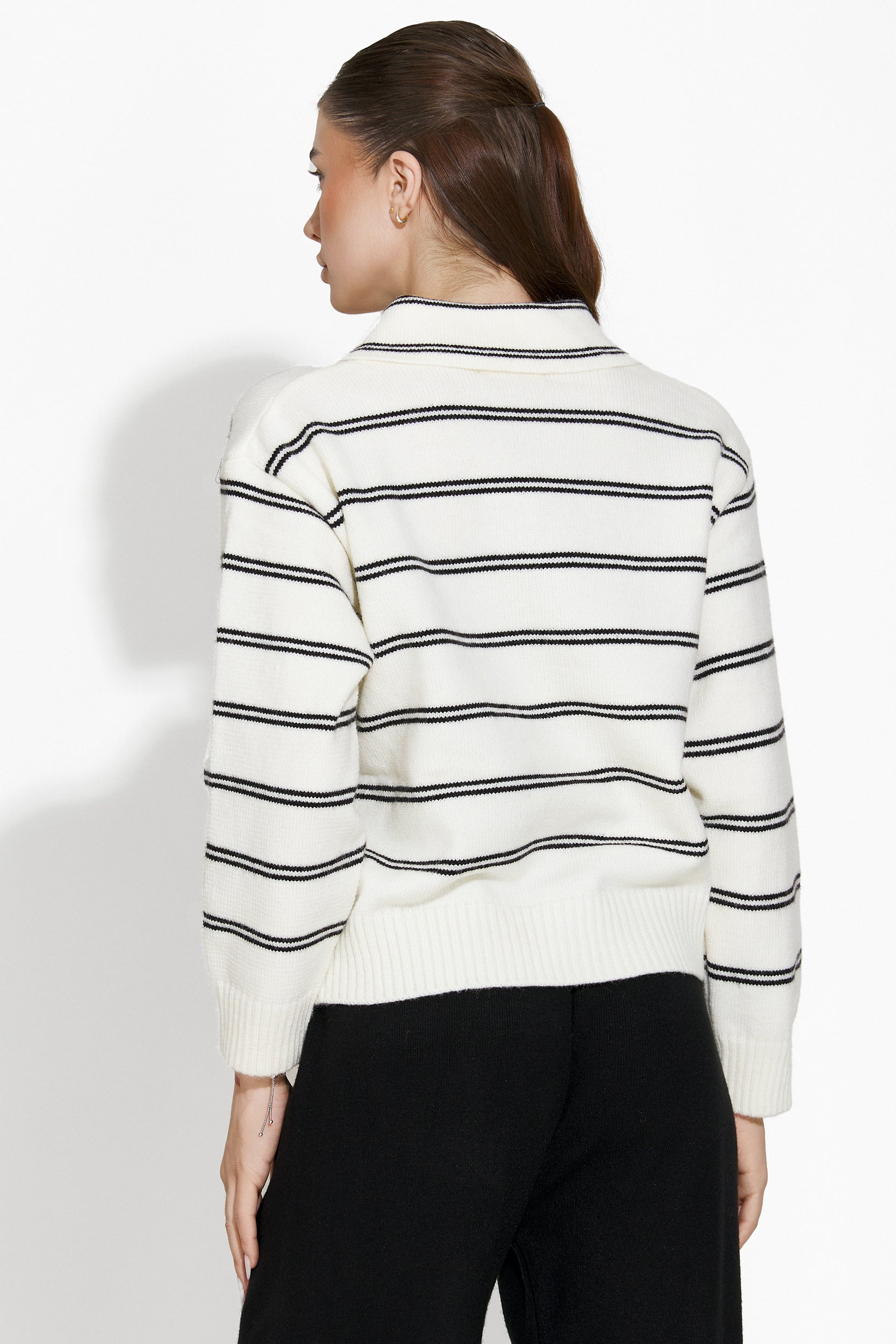 Casual Lady Sweater Alb Oivia Bogas