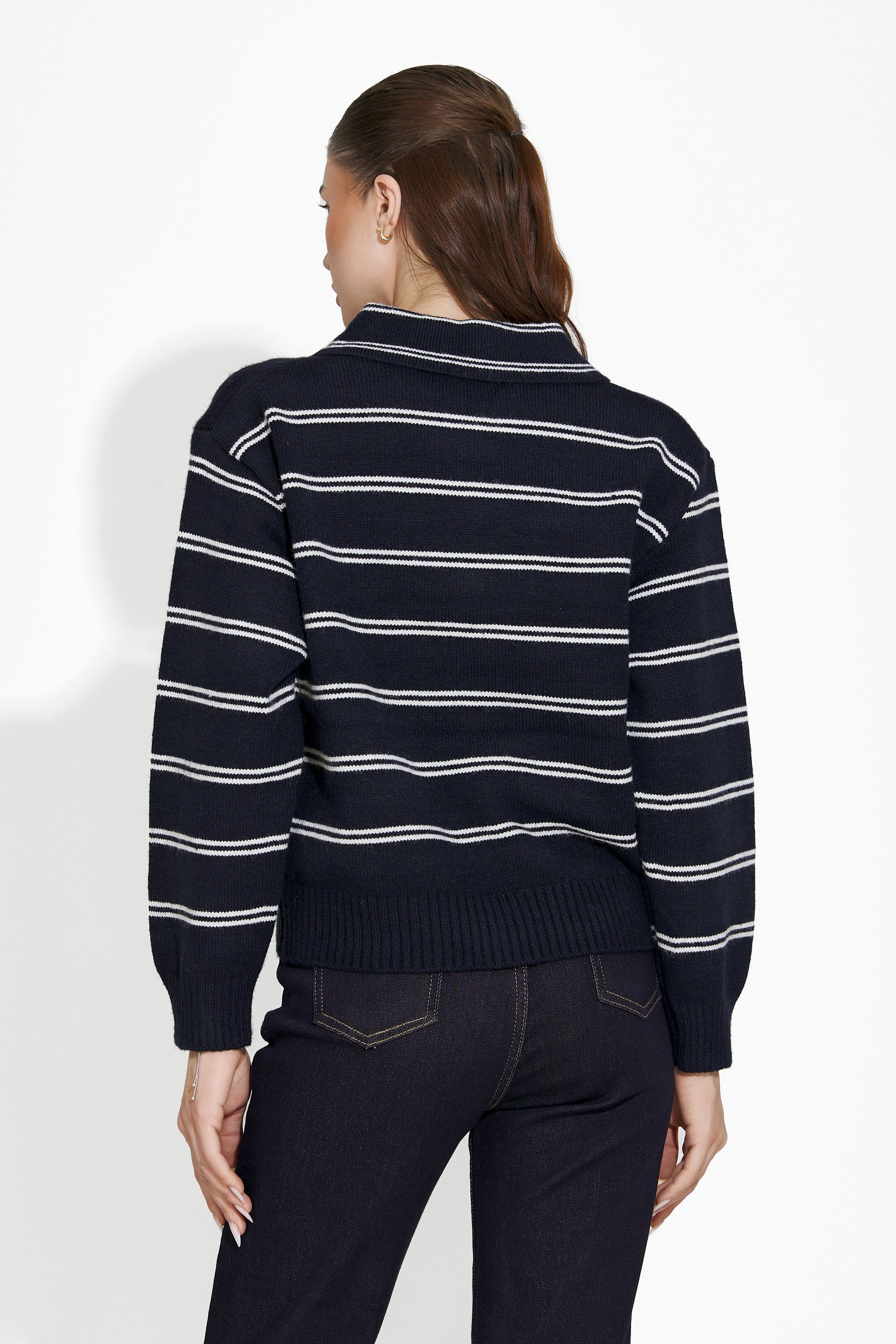 Oivia Bogas navy blue casual women's sweater