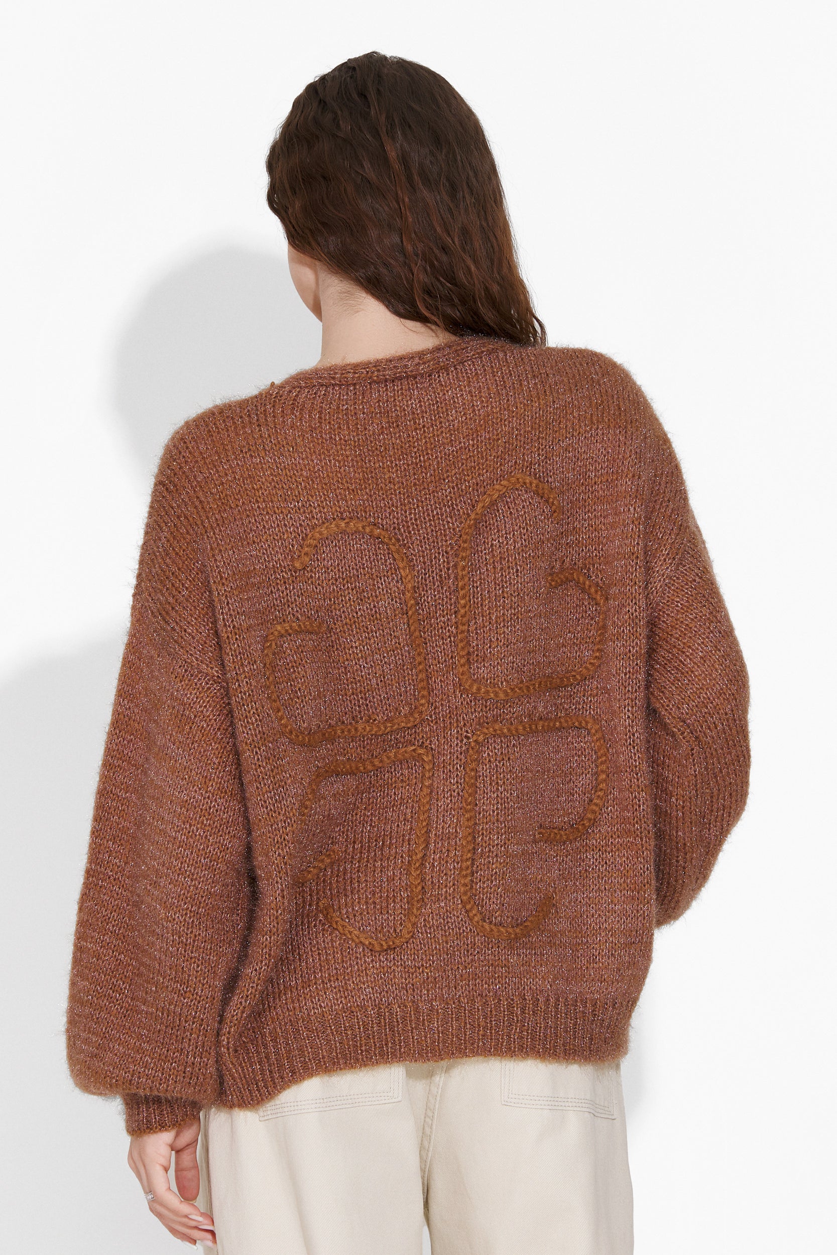 Women's casual brown sweater Almina Bogas