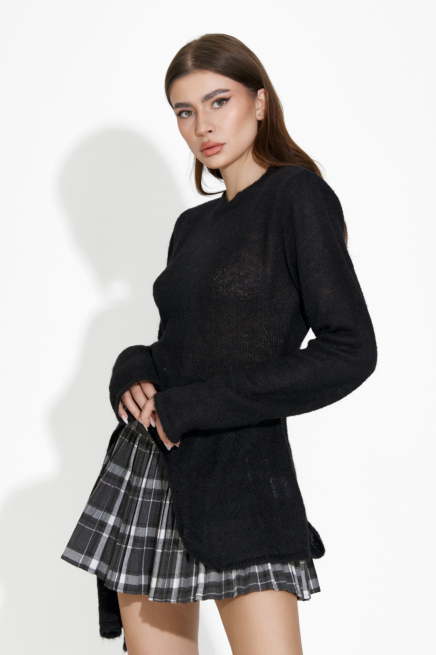 Black casual women's sweater Aleisa Bogas