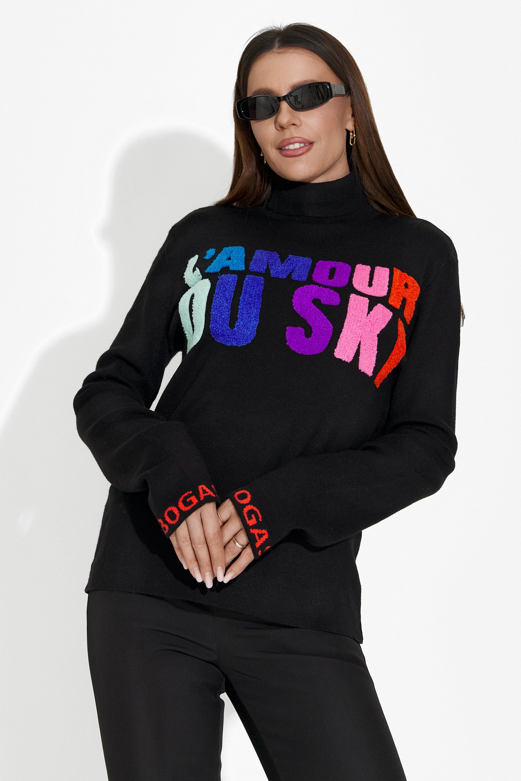 Pullover ski dama negru Anadva Bogas