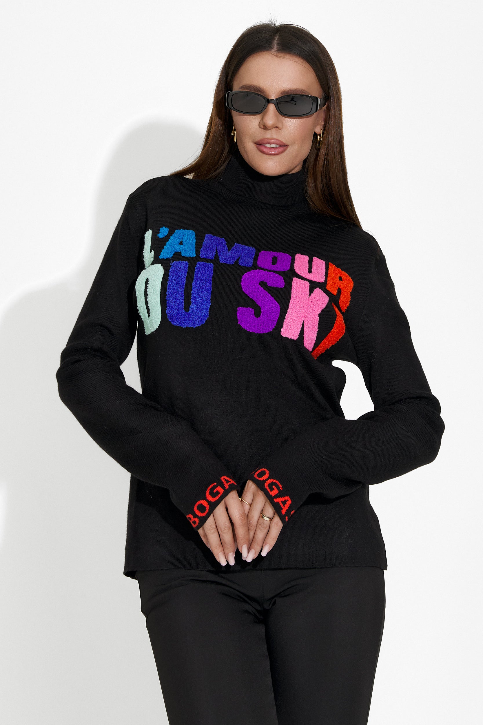 Pullover ski dama negru Anadva Bogas