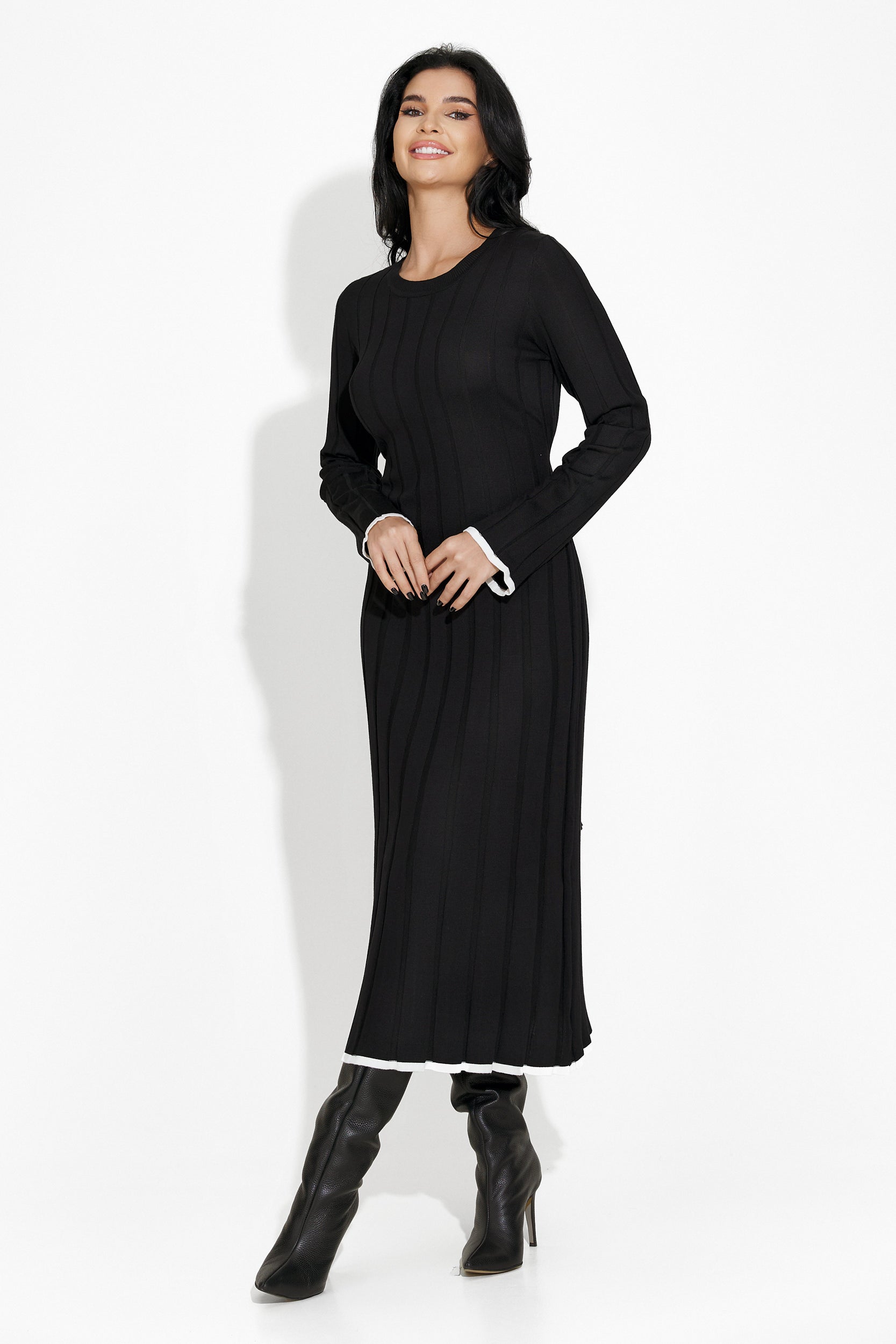 Rochie dama lunga casual neagra Madisin Bogas