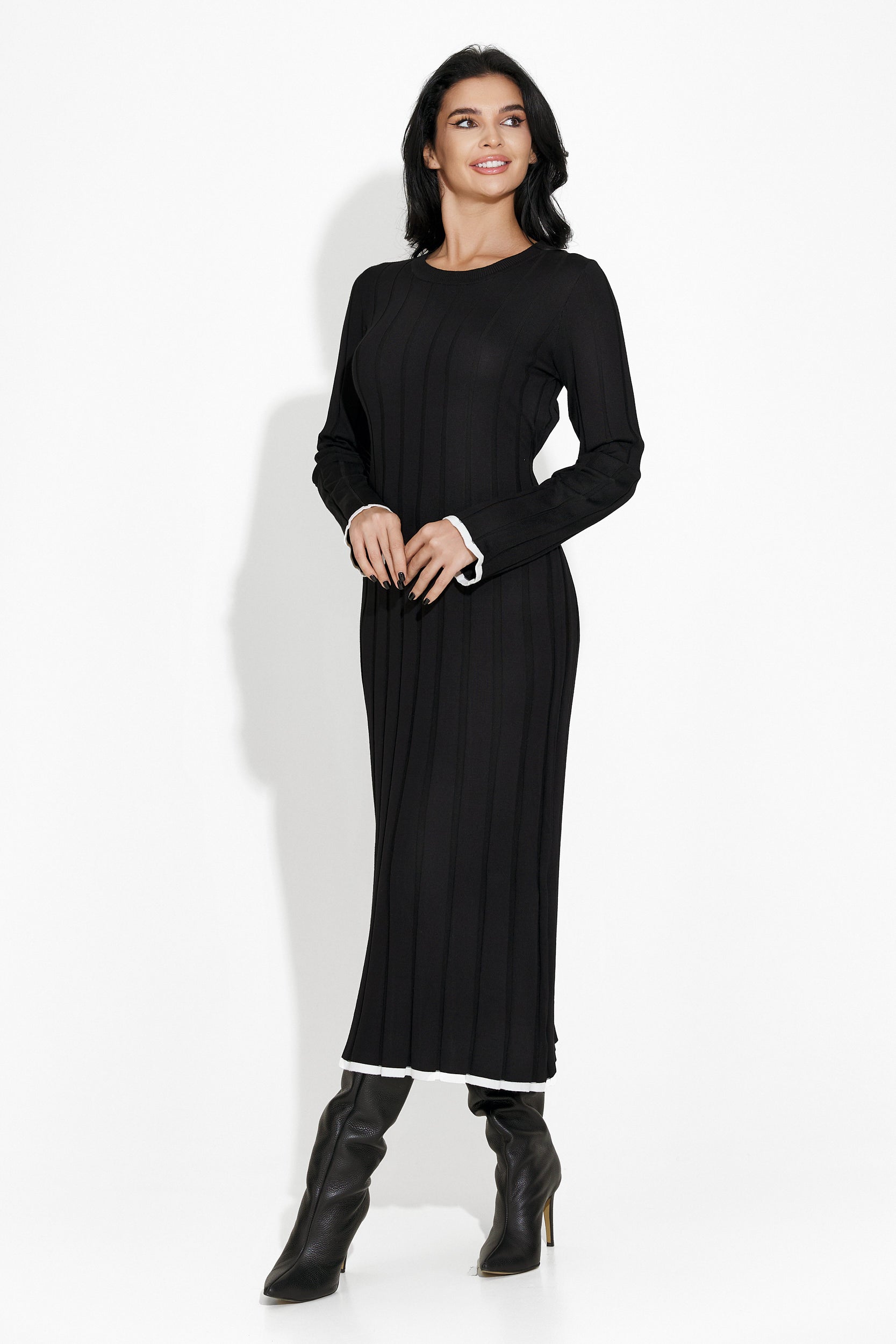 Rochie dama lunga casual neagra Madisin Bogas