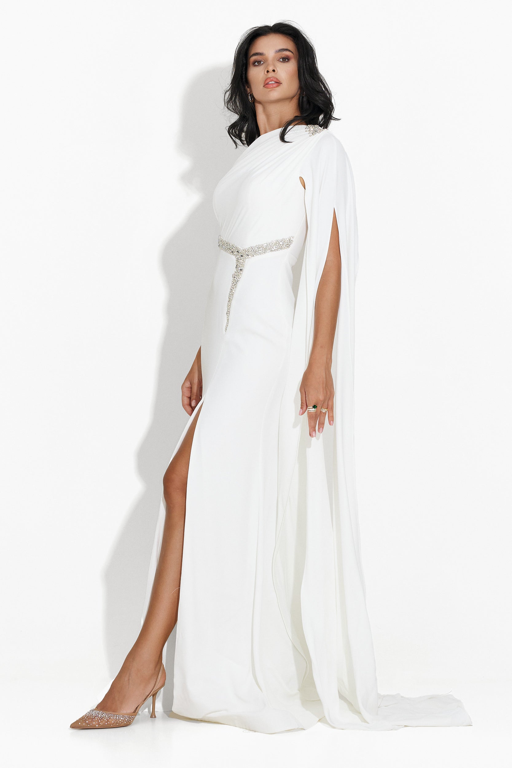 Long white dress for women Advika Bogas