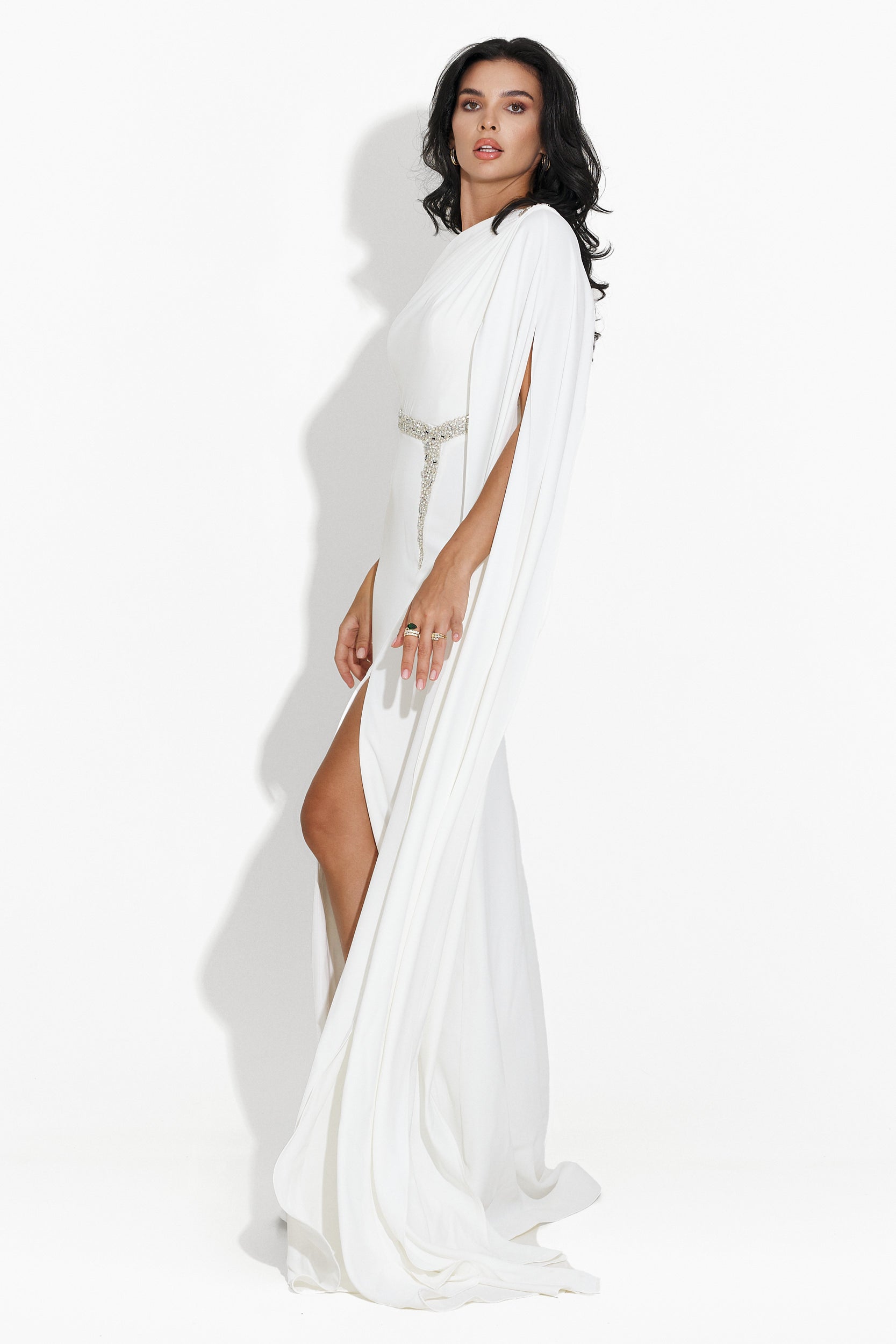 Long white dress for women Advika Bogas