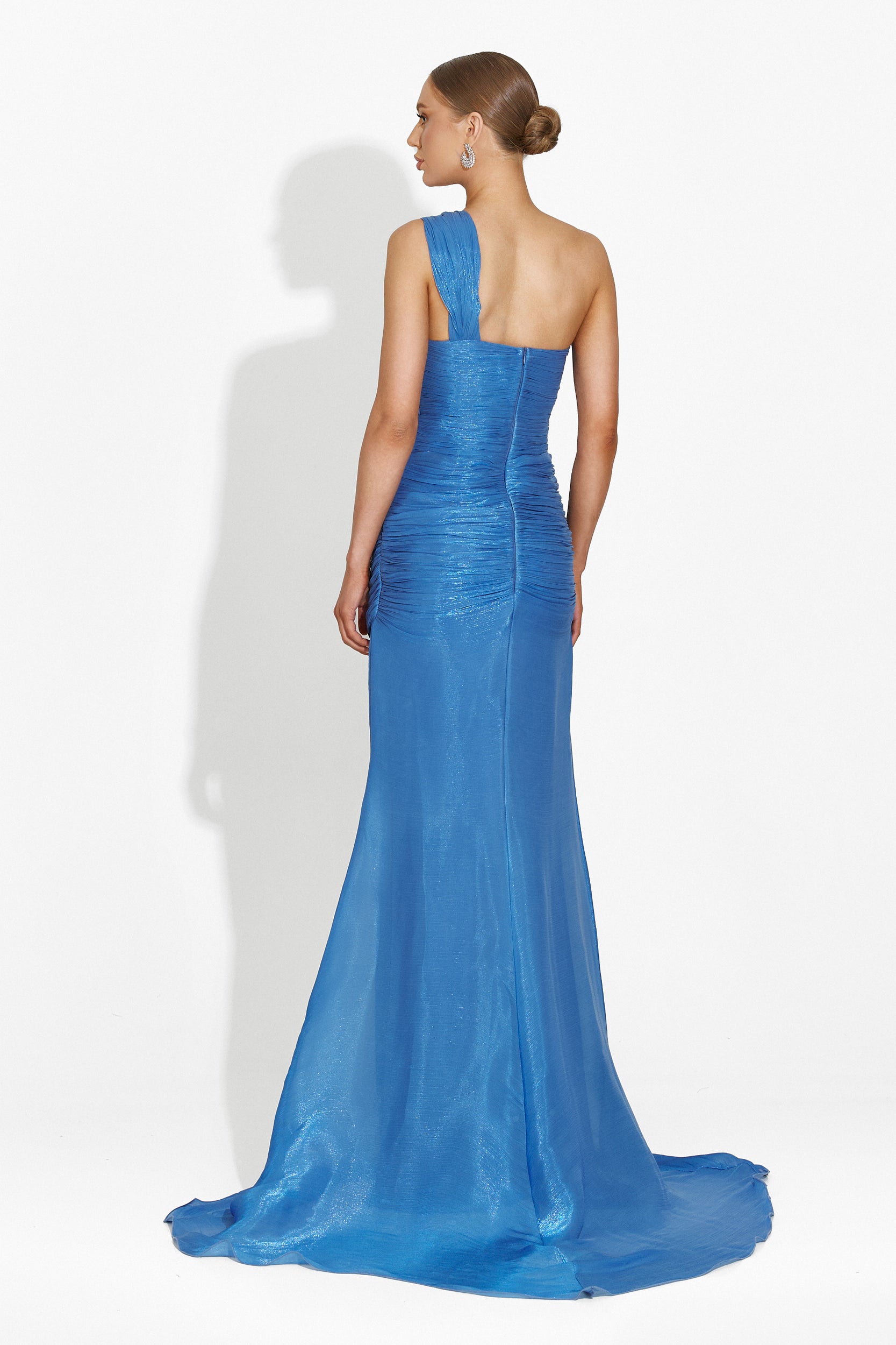 Rochie dama lunga bleu Brandie Bogas