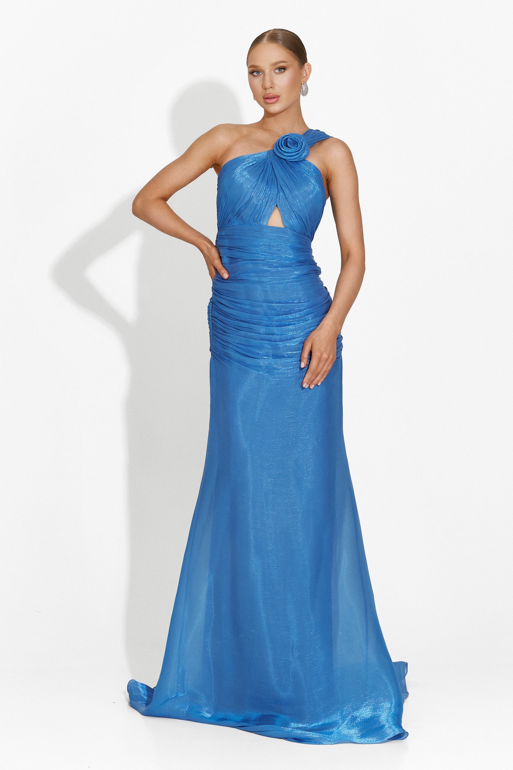 Rochie dama lunga bleu Brandie Bogas