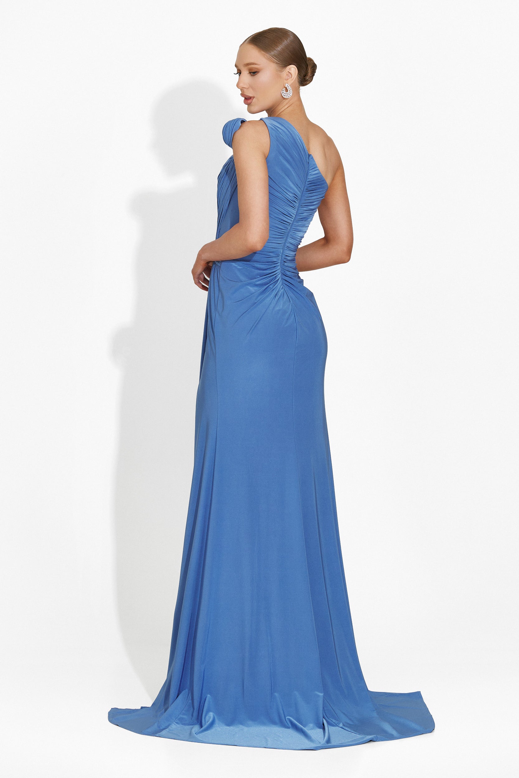 Rochie dama lunga bleu Fyona Bogas