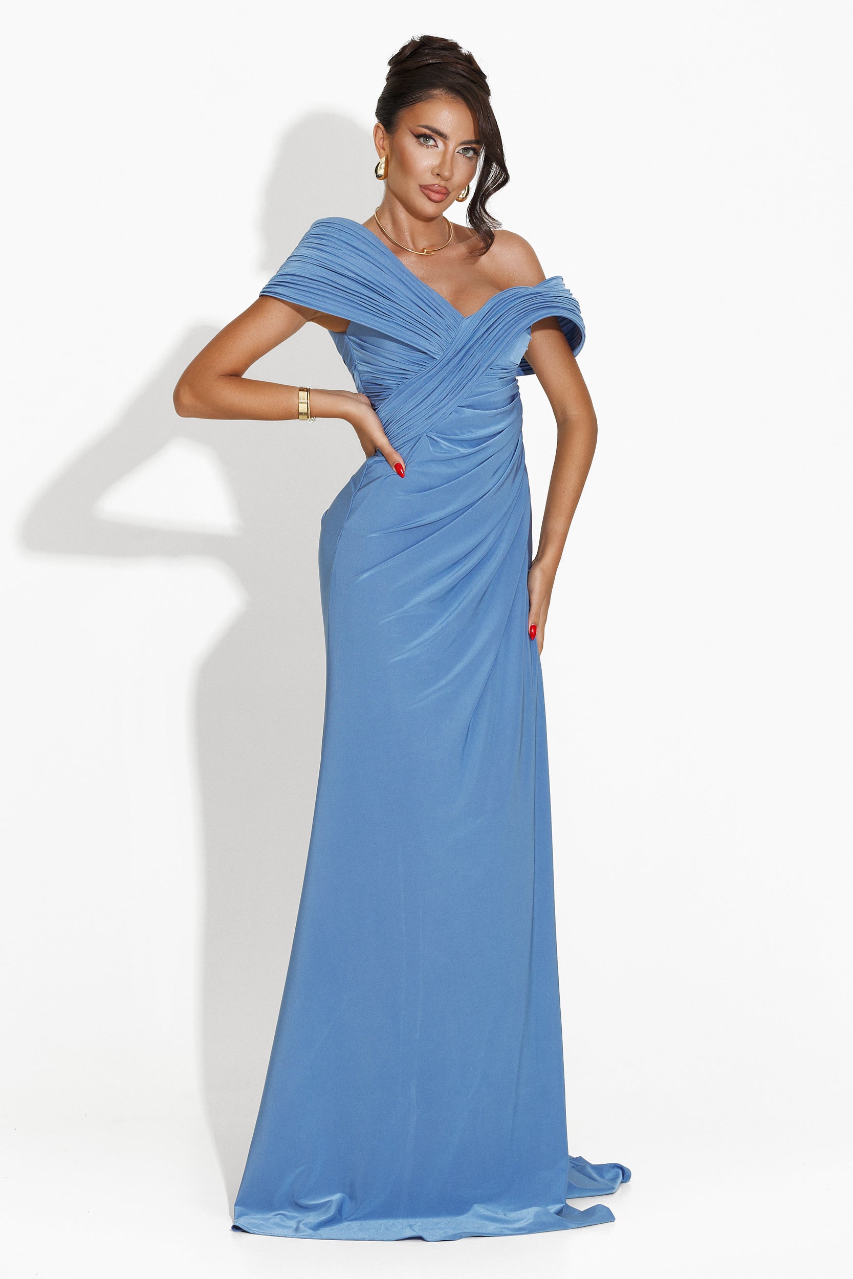 Rochie dama lunga bleu Sorevia Bogas