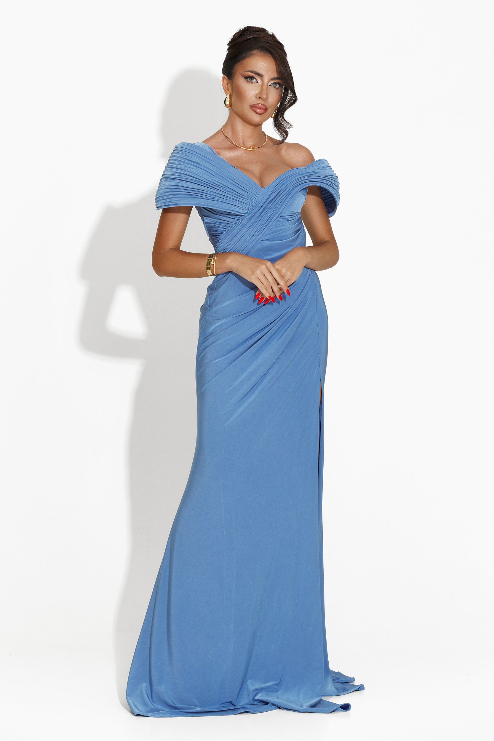 Rochie dama lunga bleu Sorevia Bogas