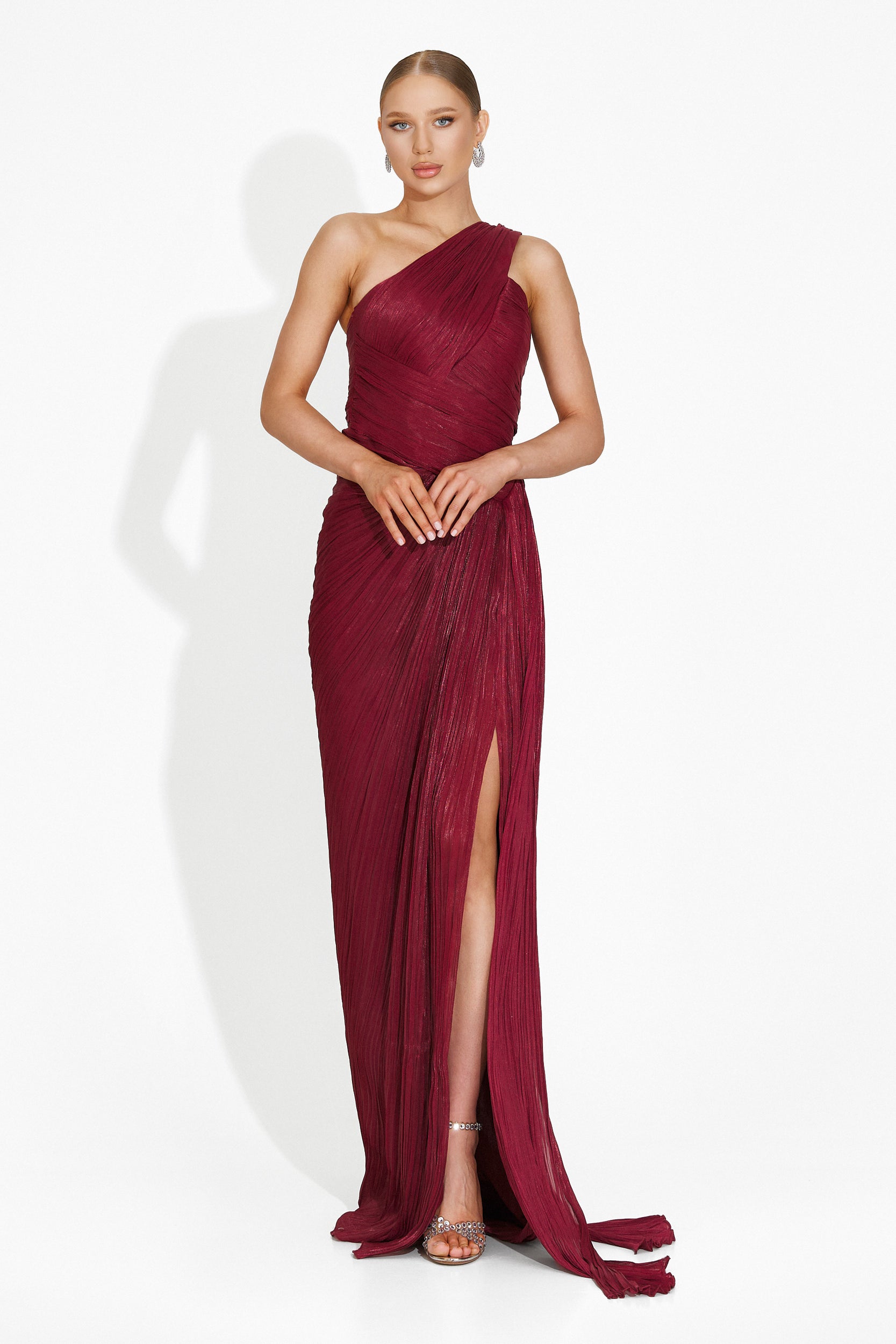 Rochie dama lunga burgundy Rosale Bogas