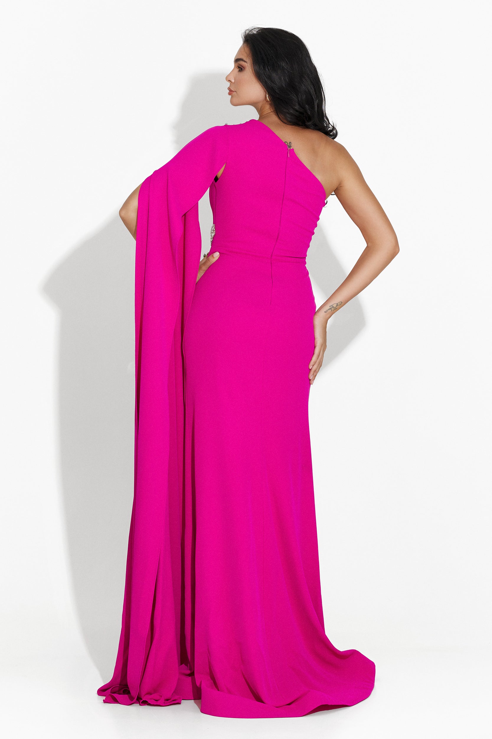 Rochie dama lunga fucsia Advika Bogas