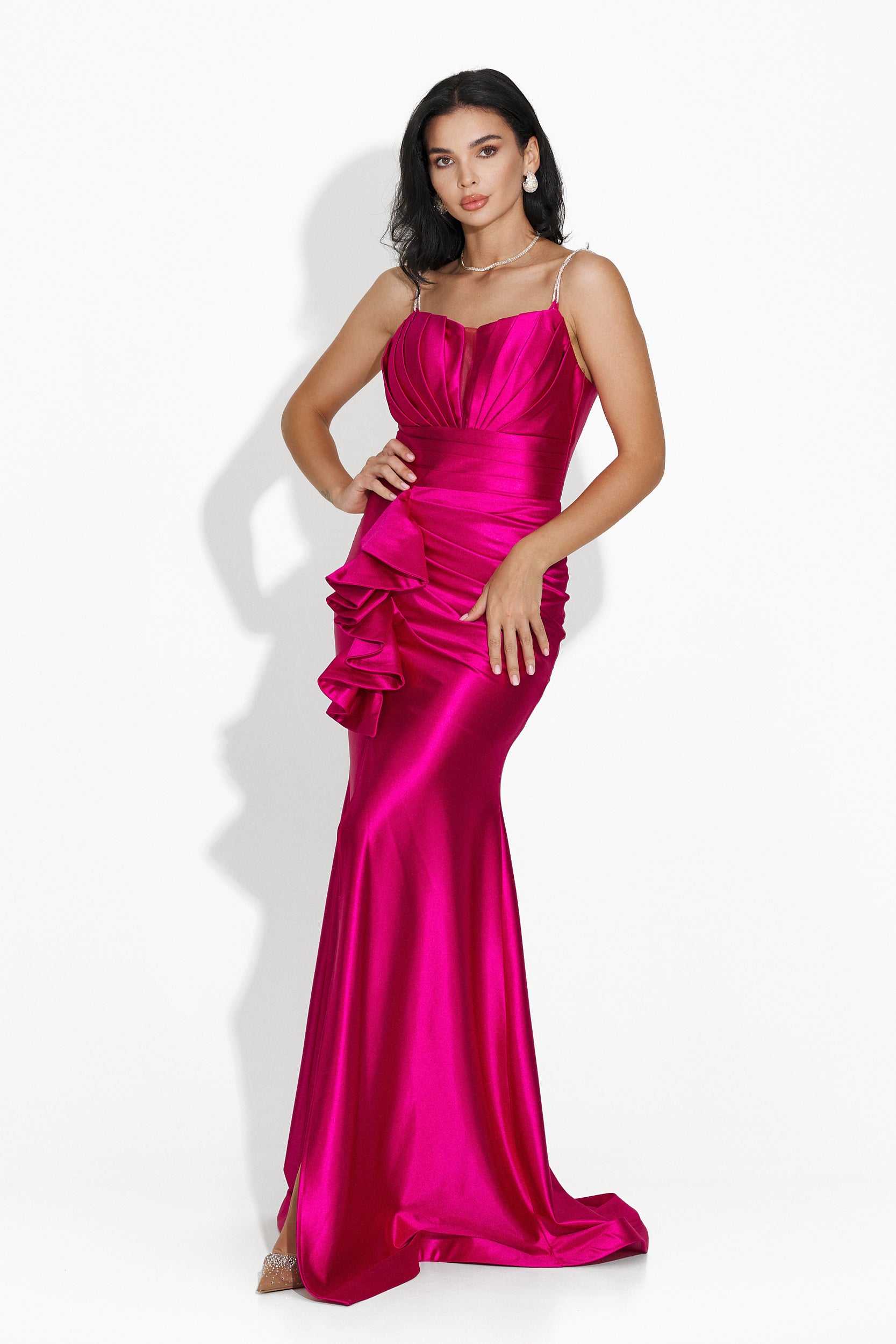 Long fuchsia dress for women Lauria Bogas