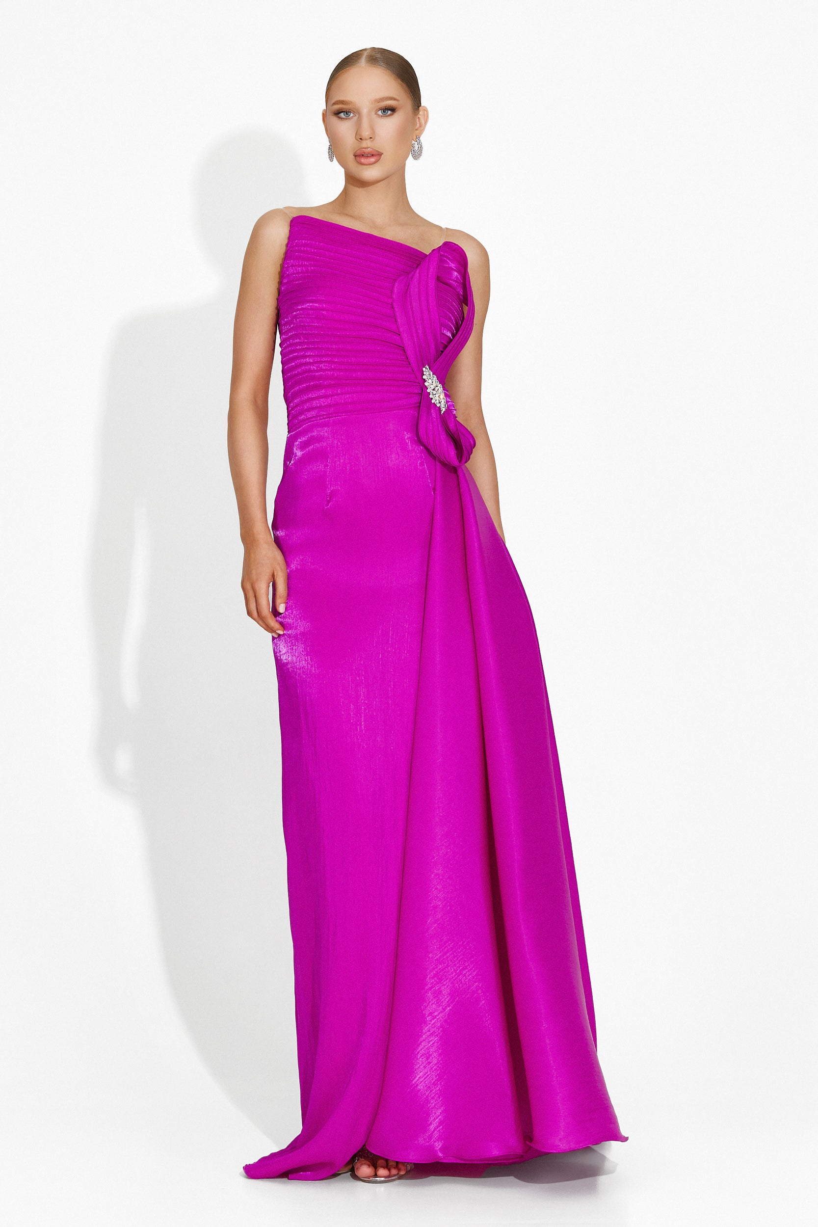 Rochie dama lunga fucsia Verlie Bogas