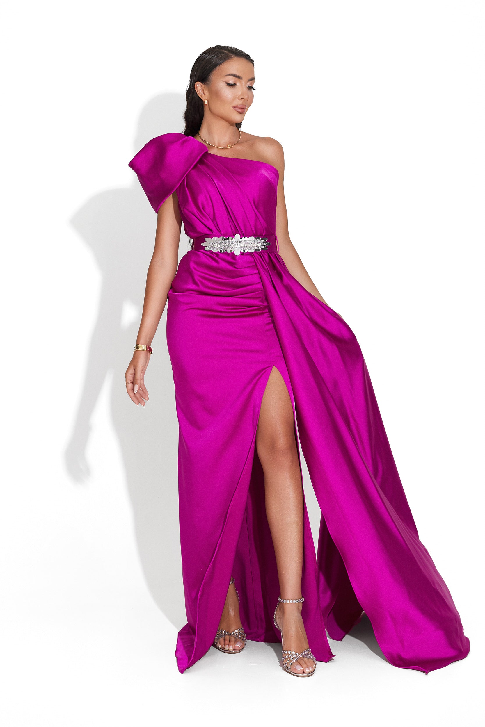 Long fuchsia dress for women Zeyna Bogas