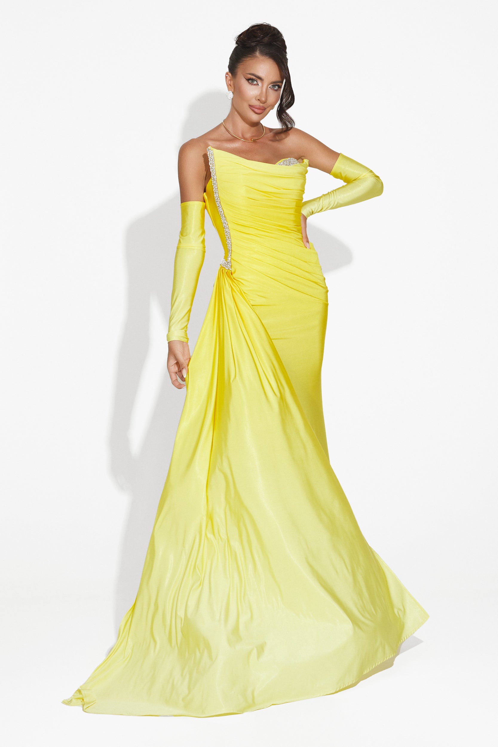 Long yellow dress for women Evimea Bogas