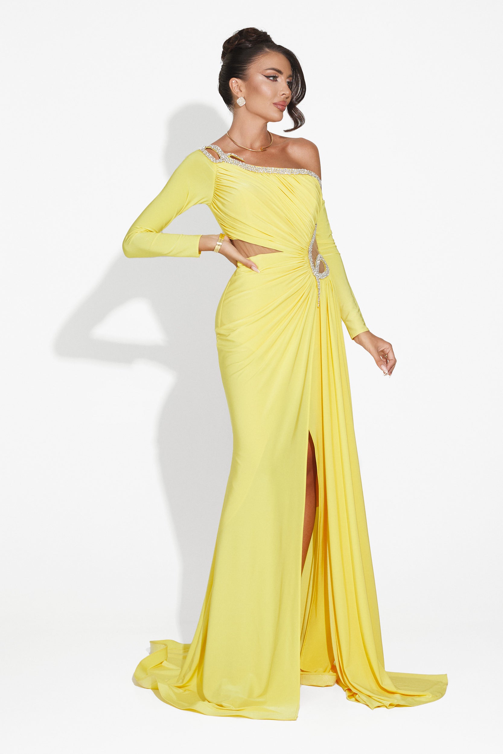 Long yellow dress for women Liatha Bogas