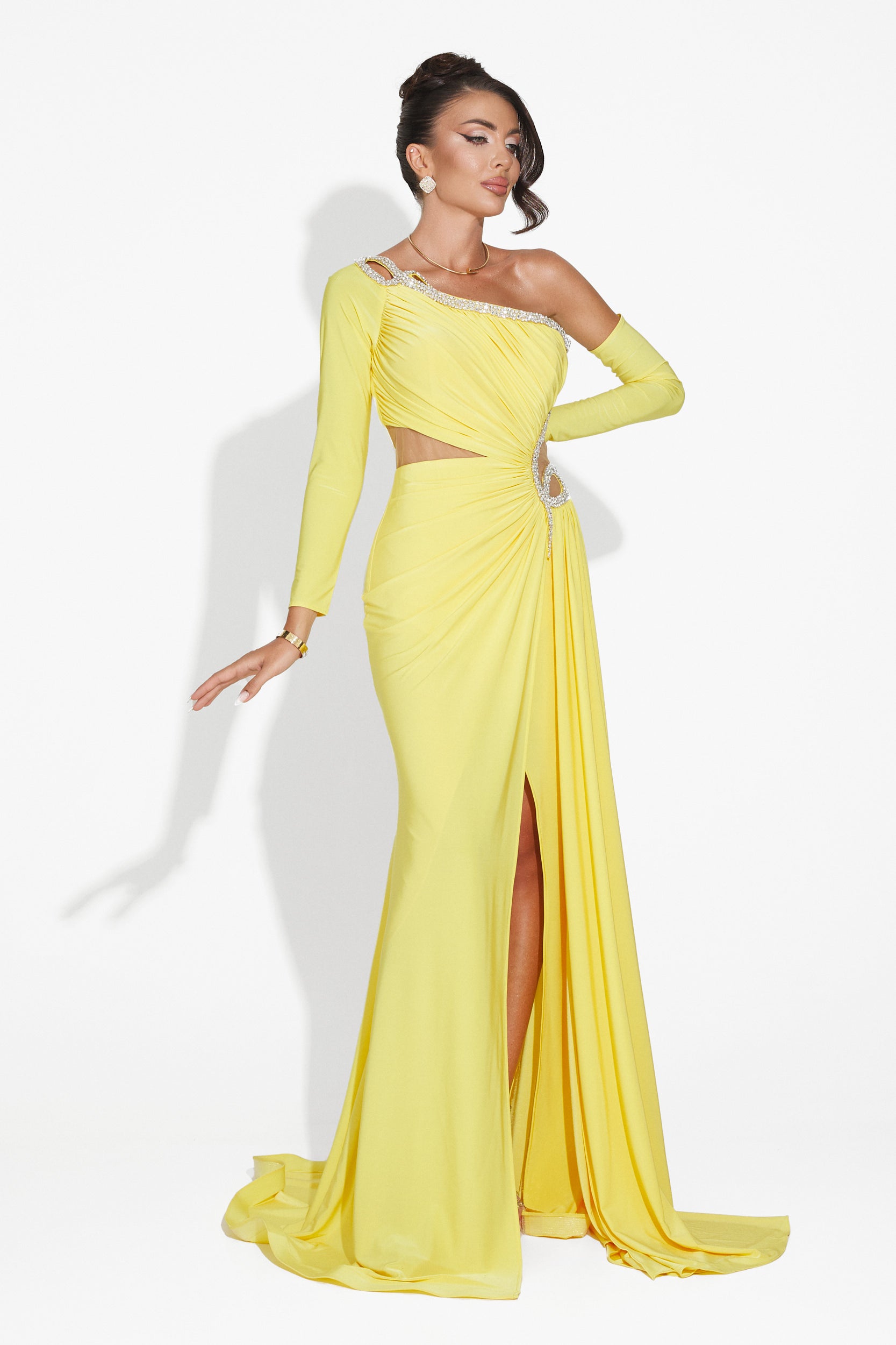 Long yellow dress for women Liatha Bogas