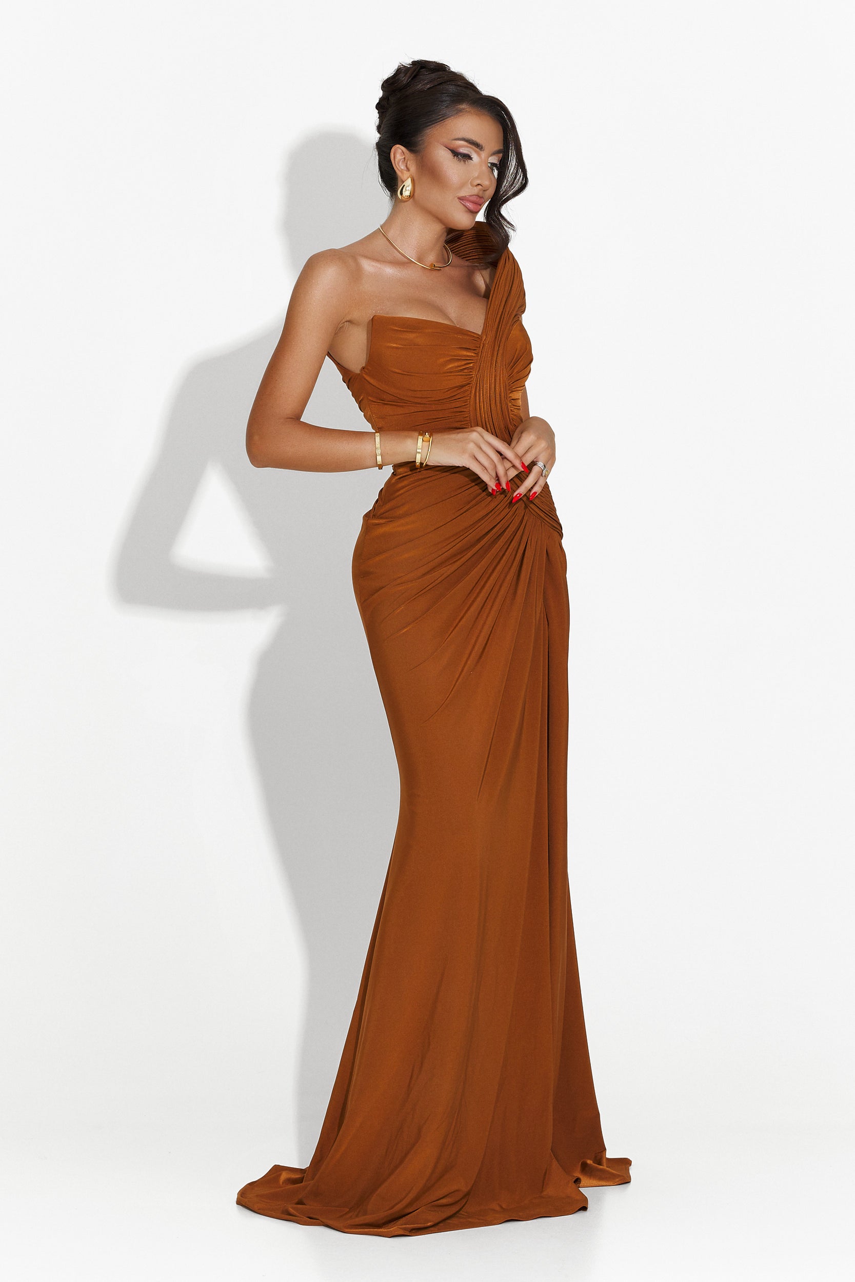 Long brown dress for women Saniza Bogas