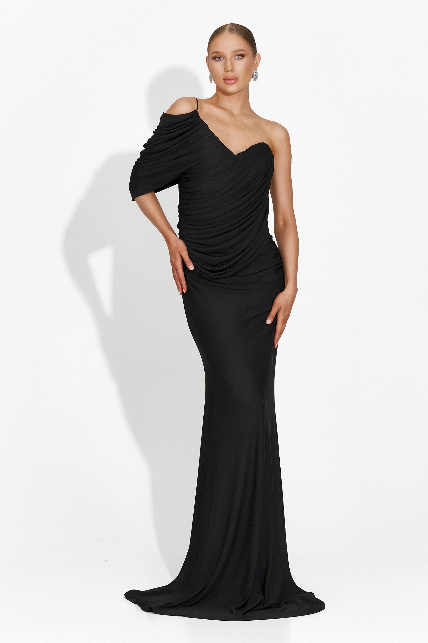 Rochie dama lunga neagra Alethia Bogas