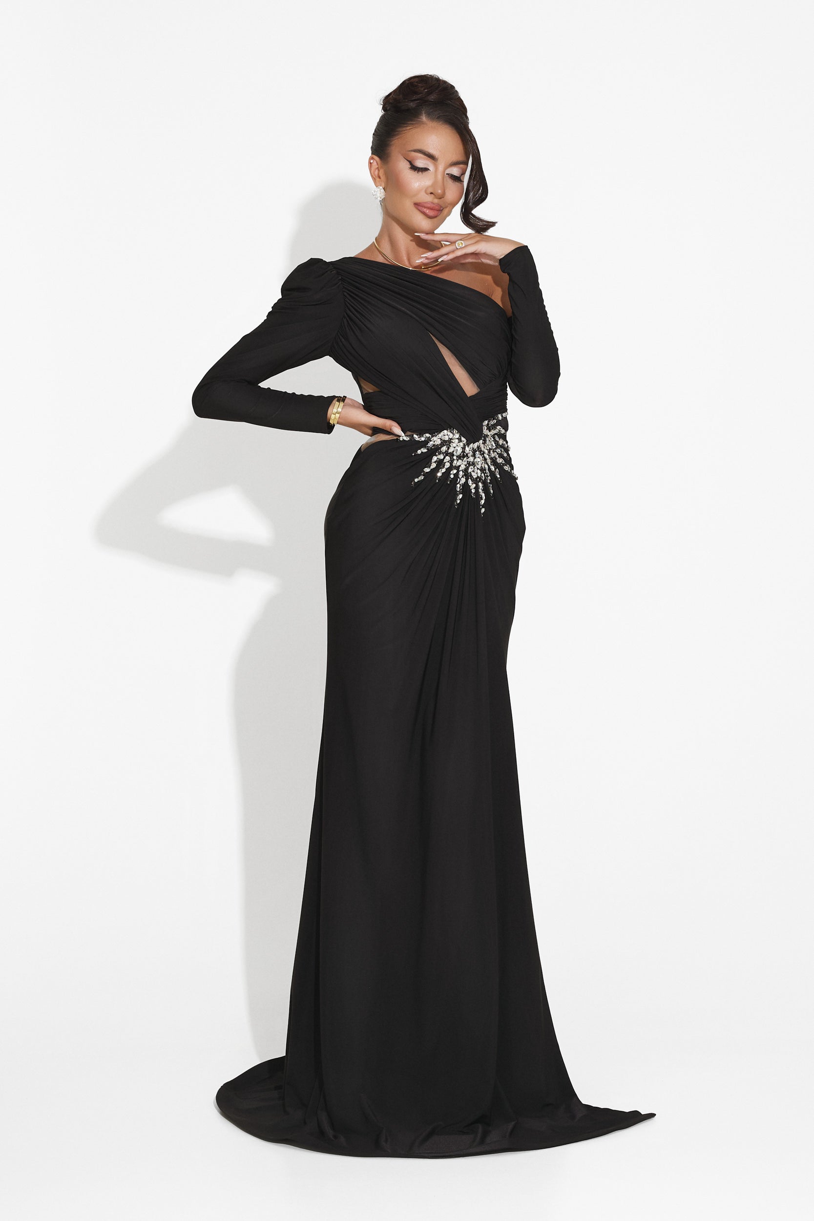 Long black dress for women Feneta Bogas