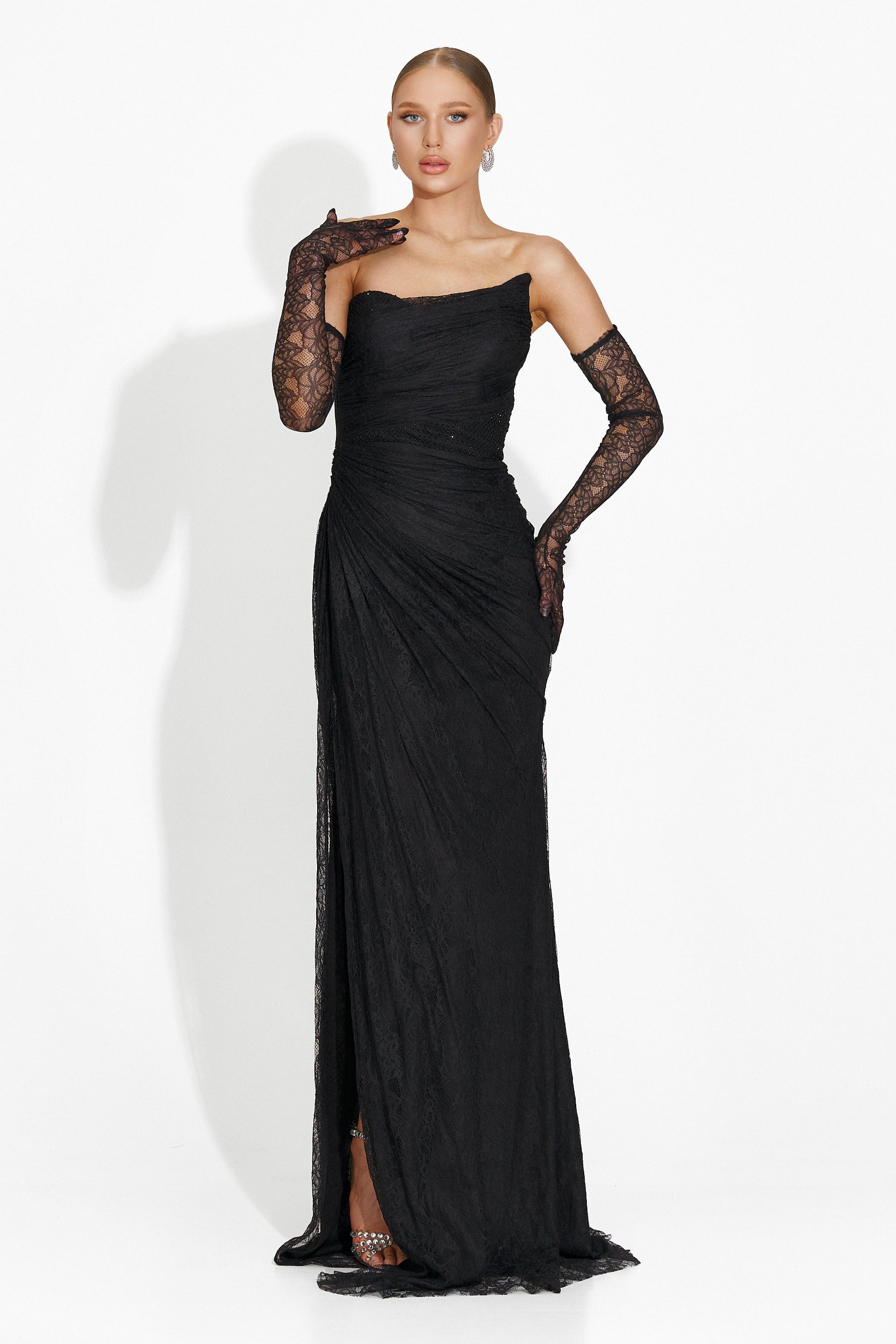 Rochie dama lunga neagra Mathylda Bogas