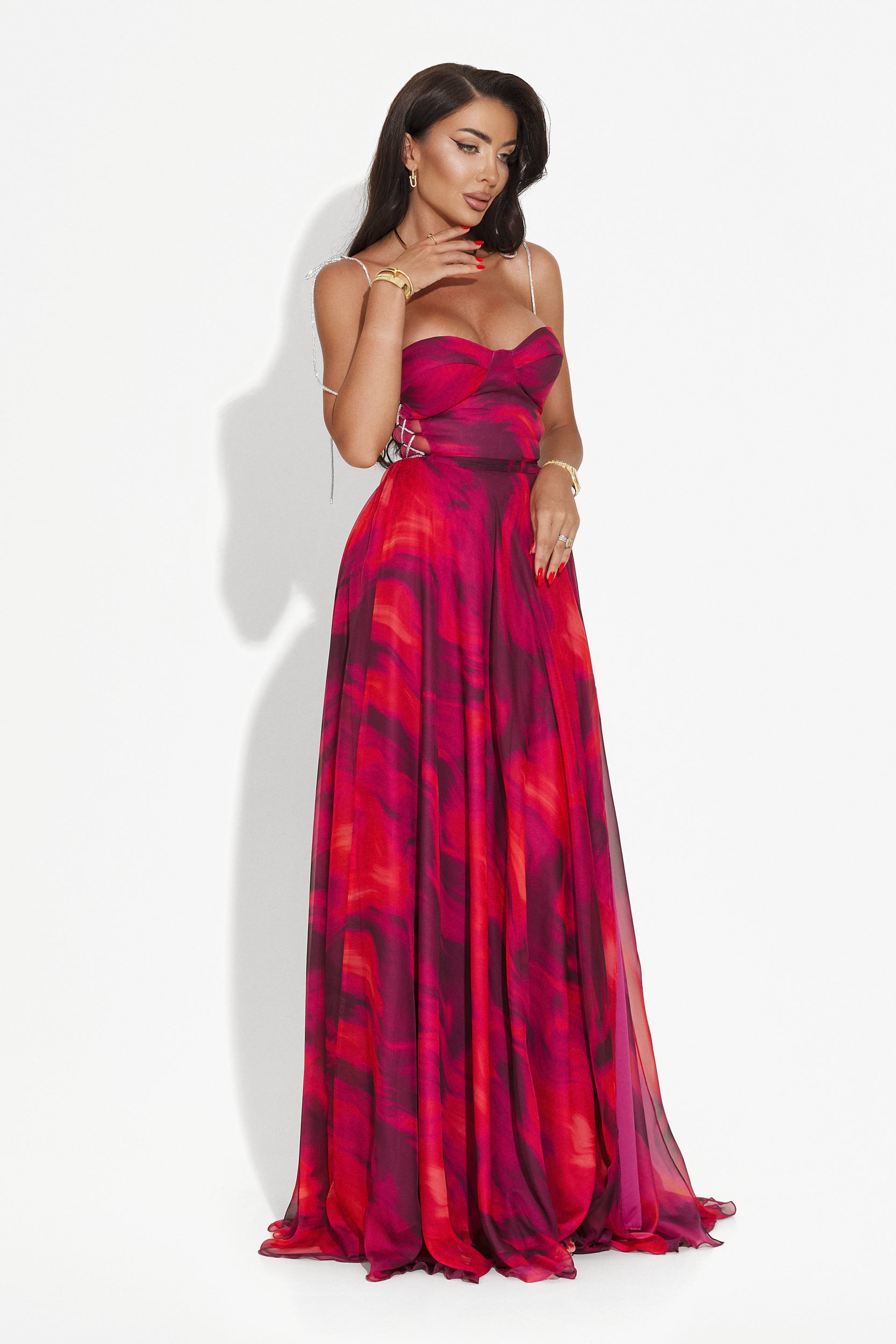 Long red dress for women Galizana Bogas