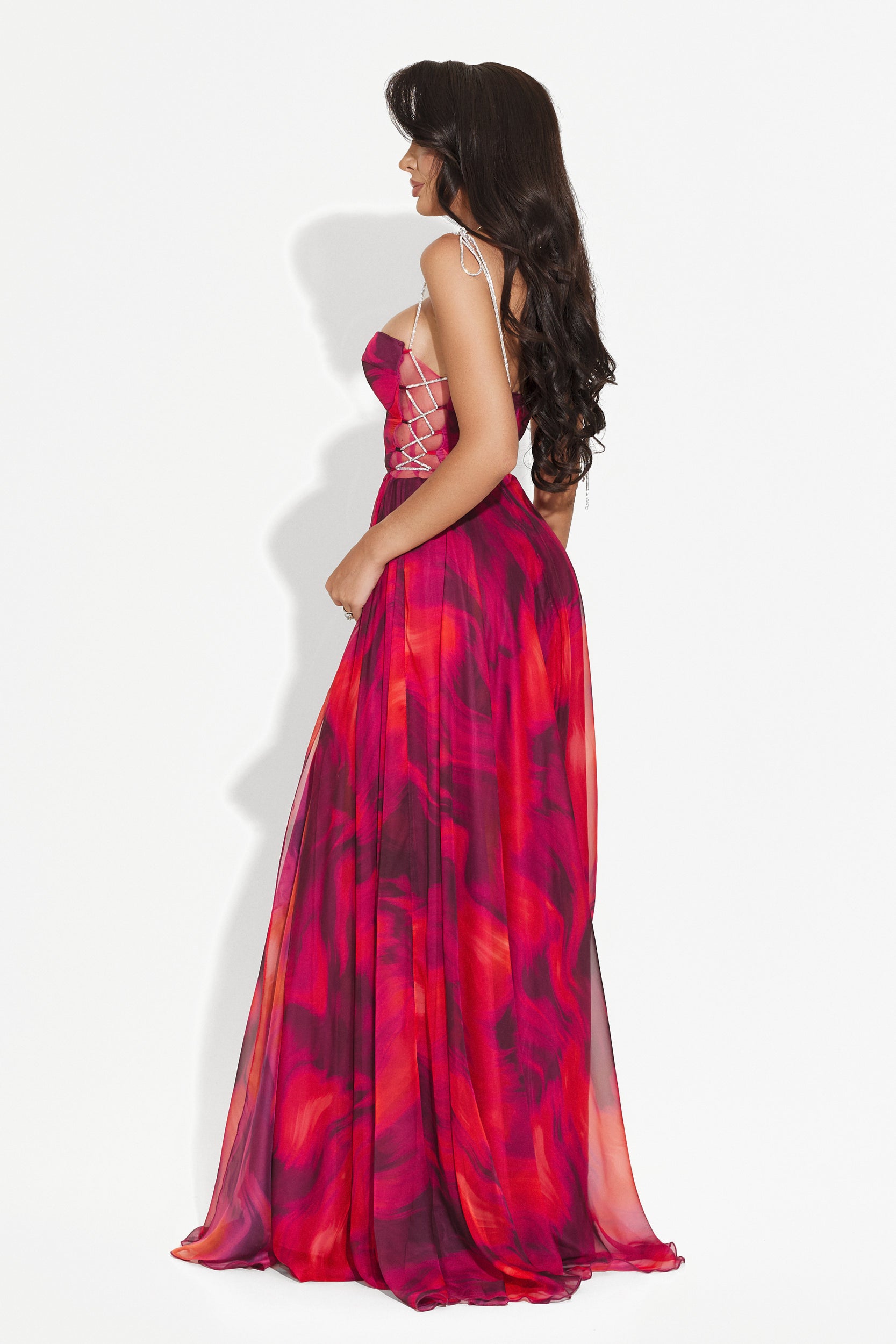 Long red dress for women Galizana Bogas