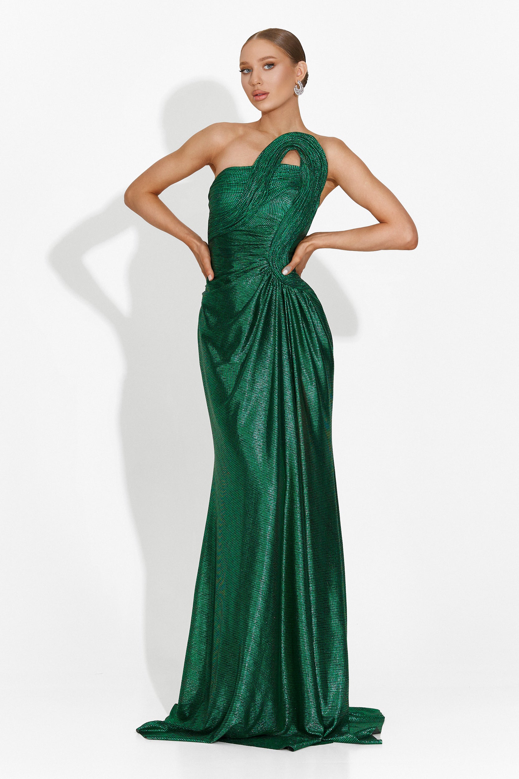 Rochie dama lunga verde Almata Bogas