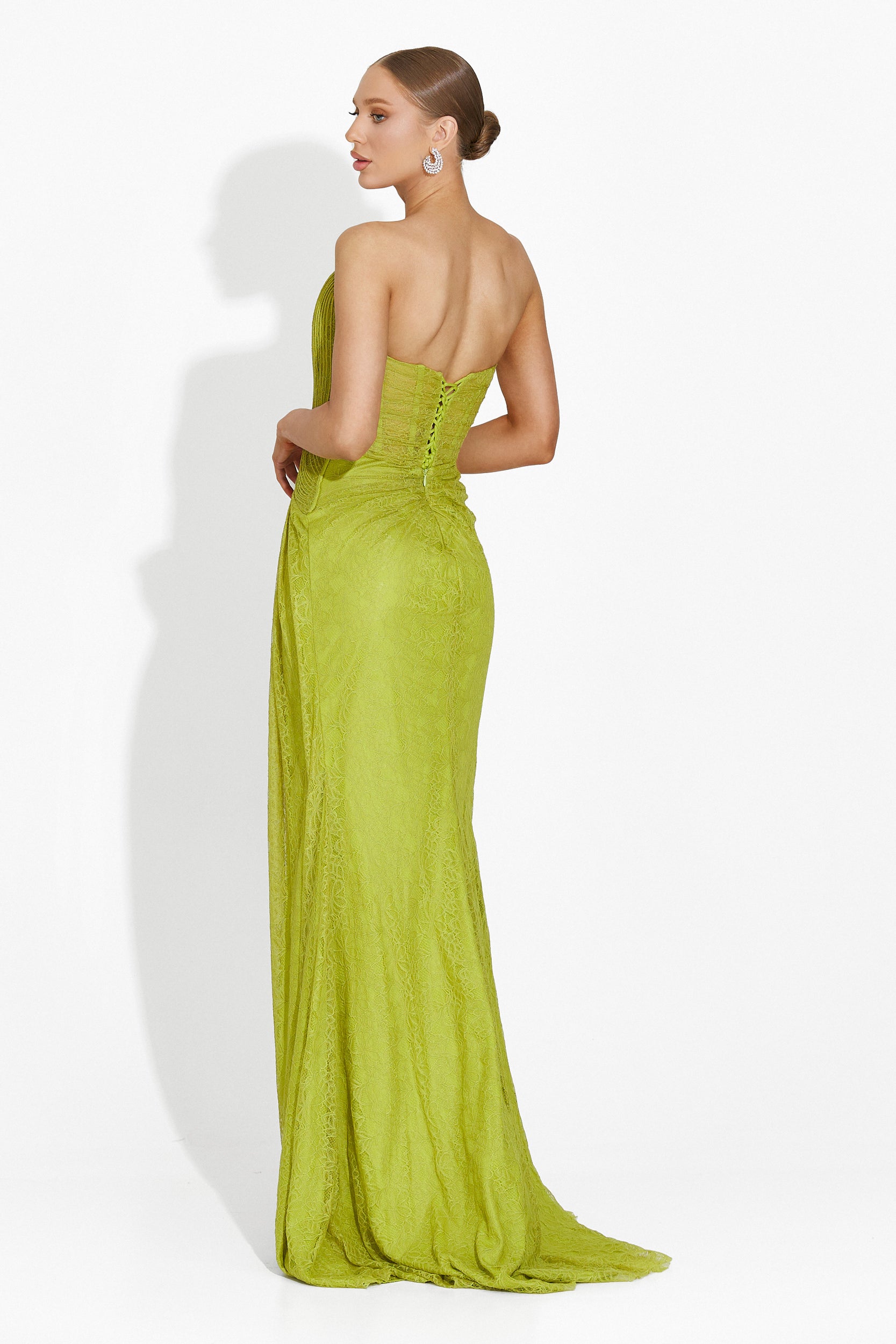 Rochie dama lunga verde Apryl Bogas