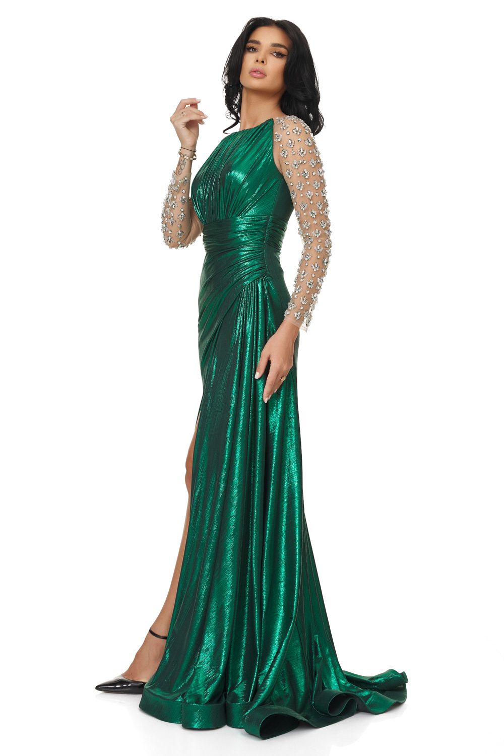 Rochie dama lunga verde Demesia Bogas