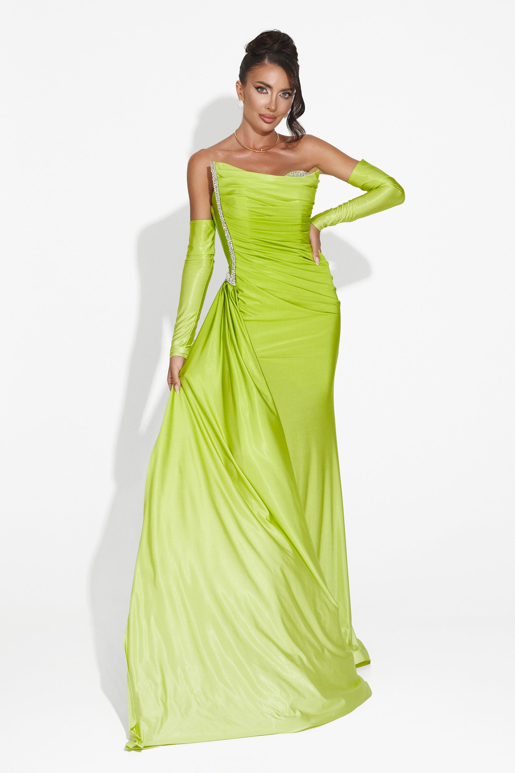 Rochie dama lunga verde Evimea Bogas