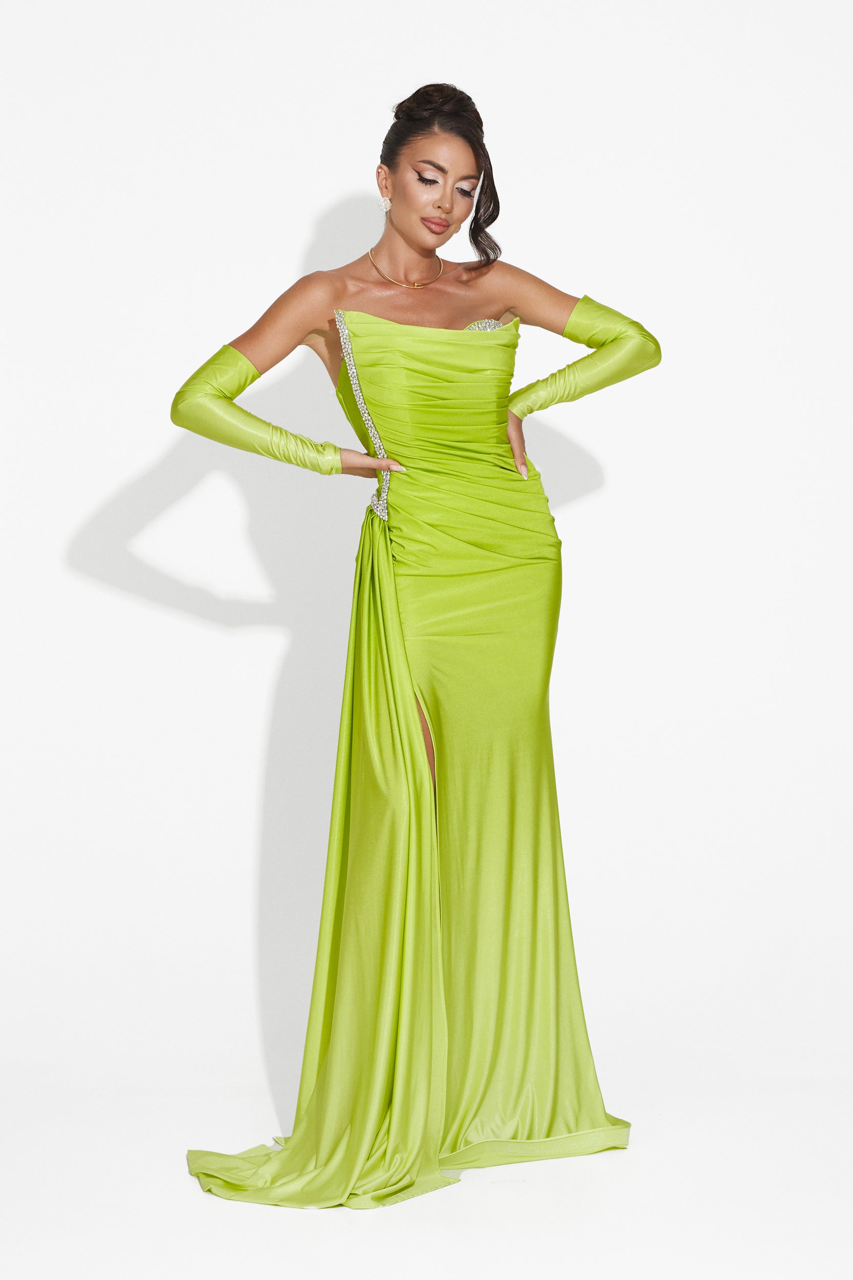 Rochie dama lunga verde Evimea Bogas