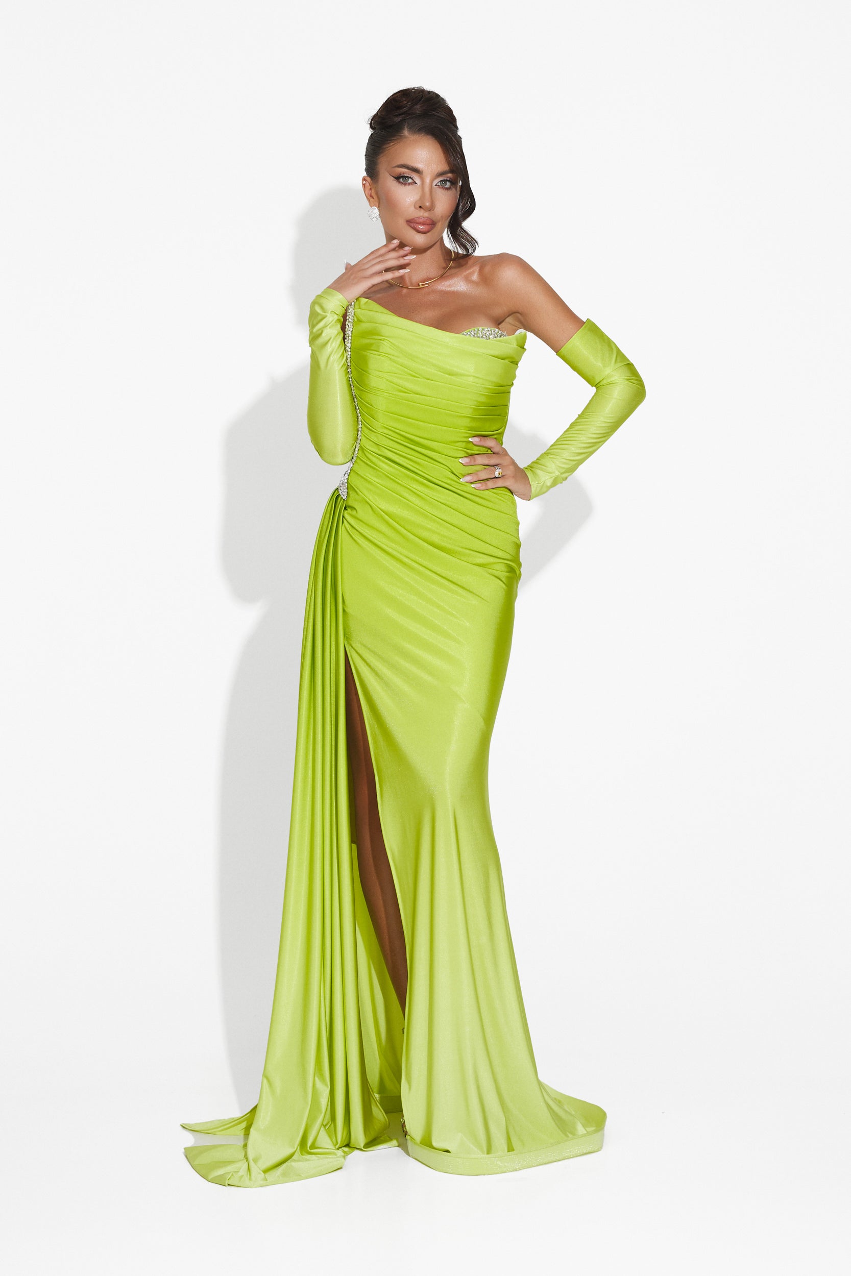 Rochie dama lunga verde Evimea Bogas