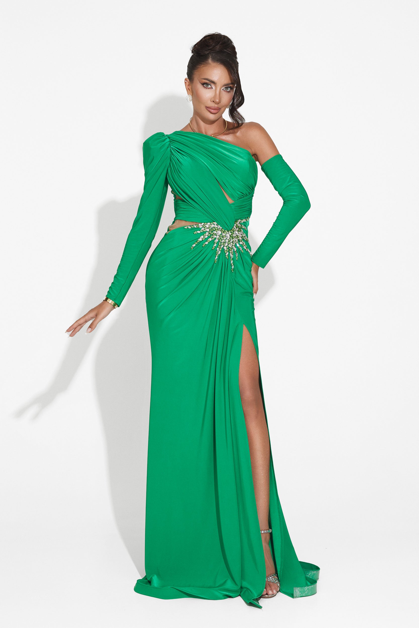 Long green dress for women Feneta Bogas