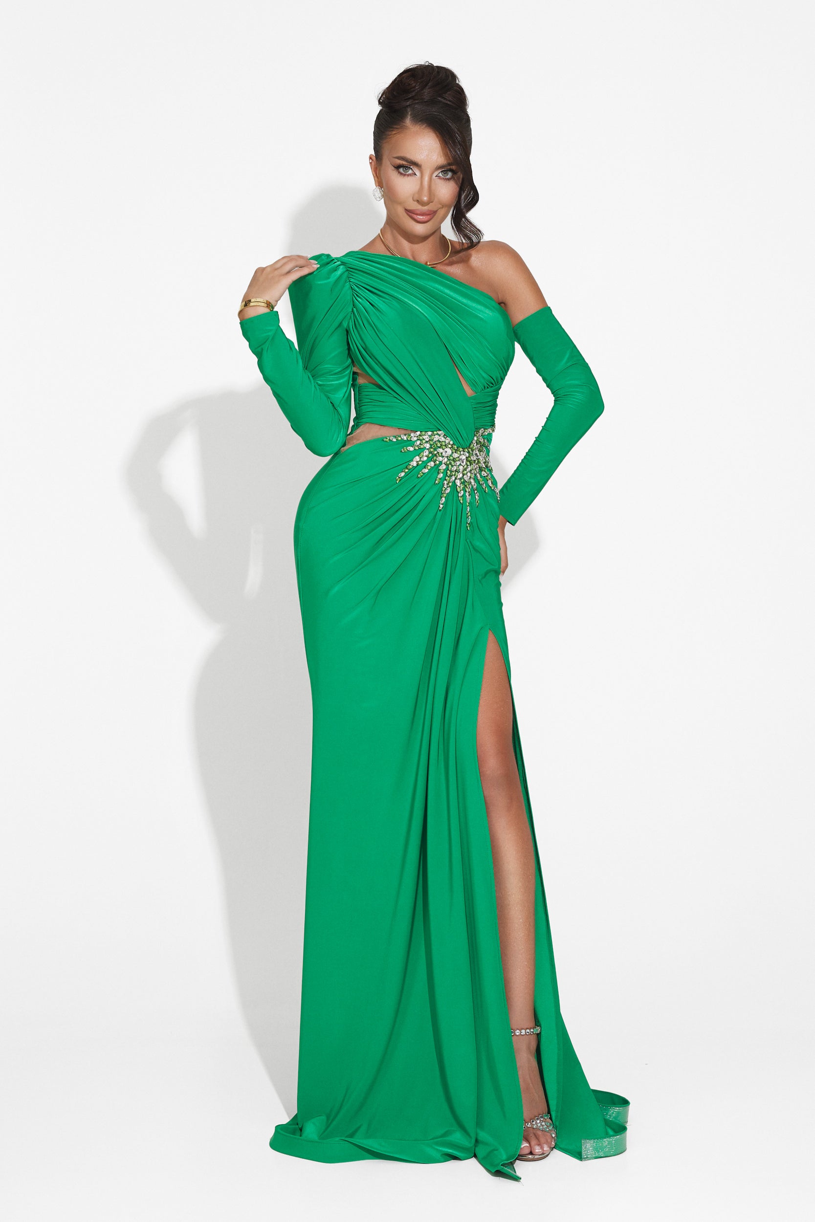 Rochie dama lunga verde Feneta Bogas