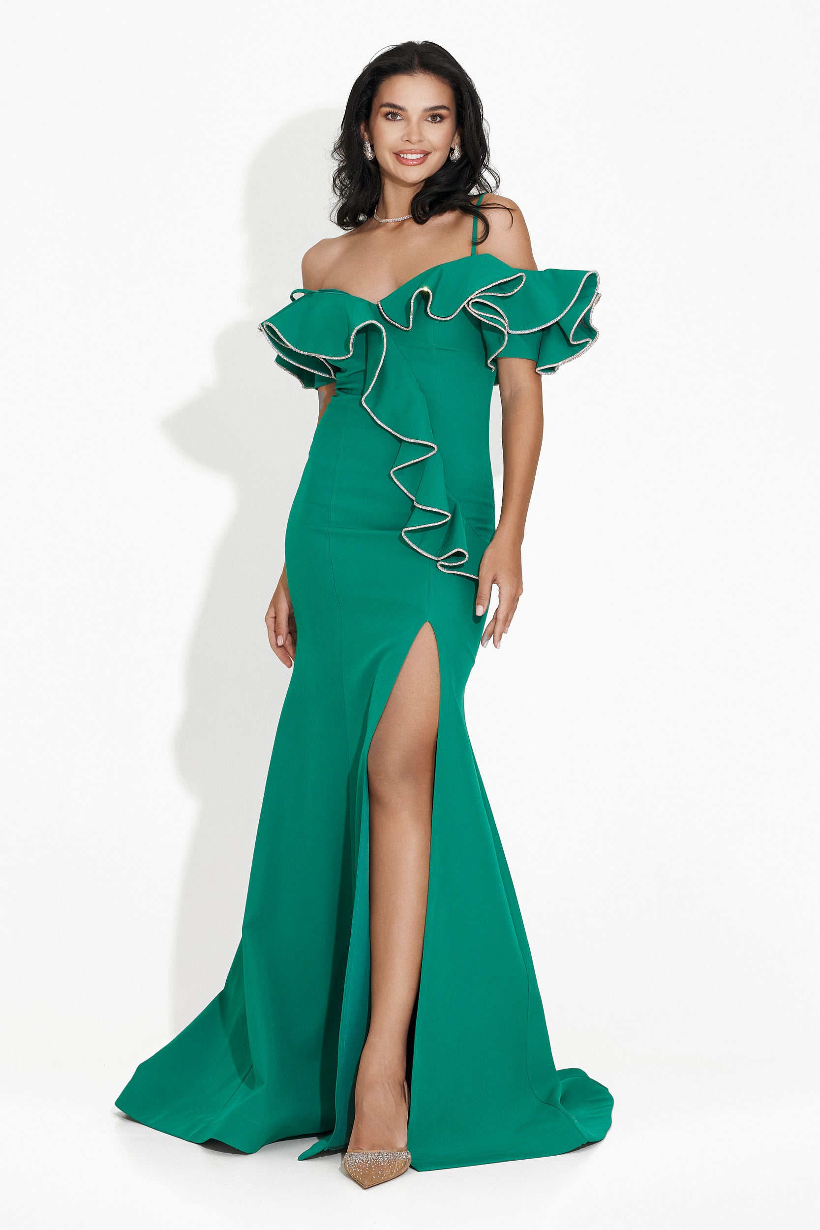 Rochie dama lunga verde Klaria Bogas