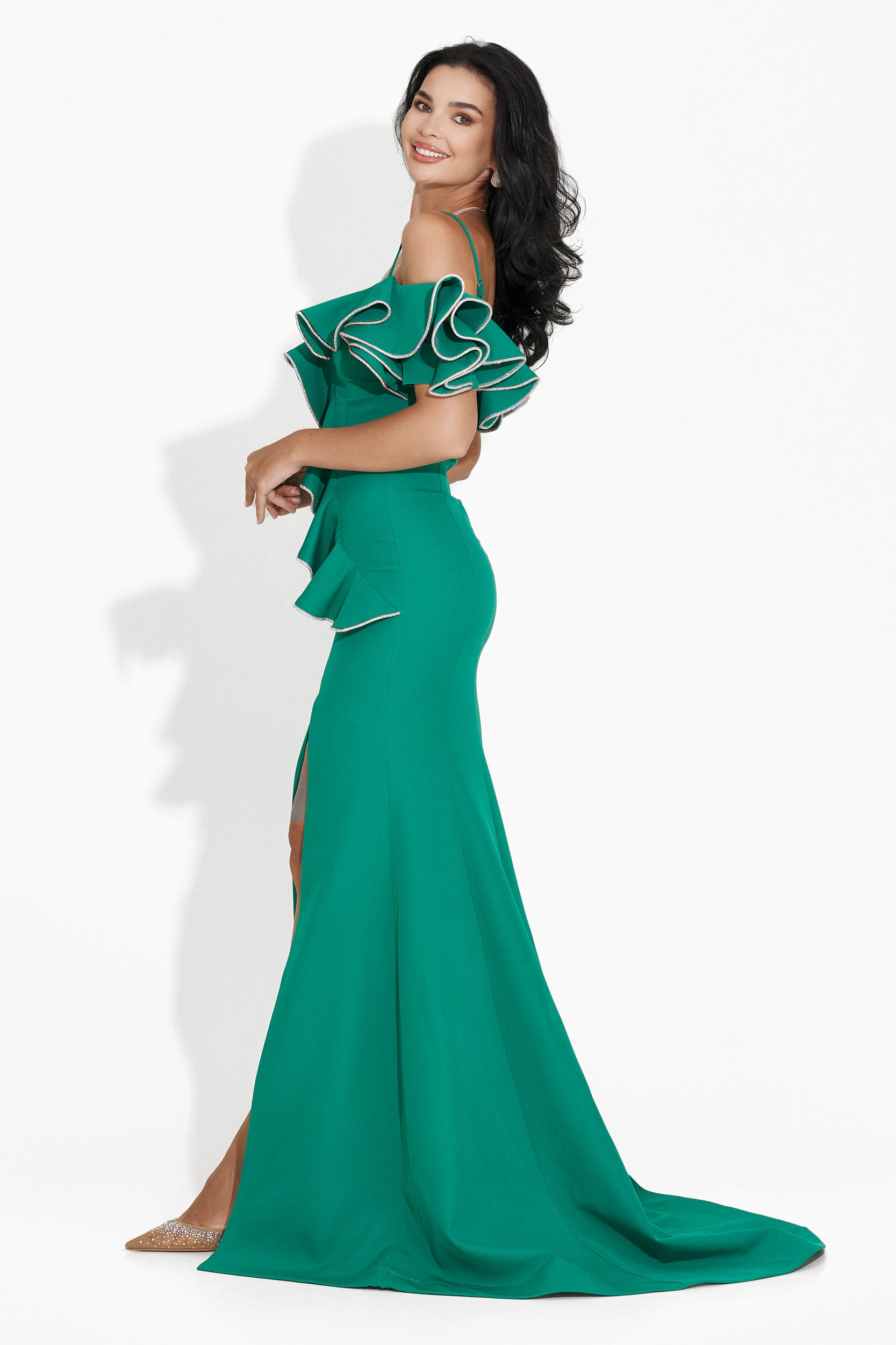 Rochie dama lunga verde Klaria Bogas