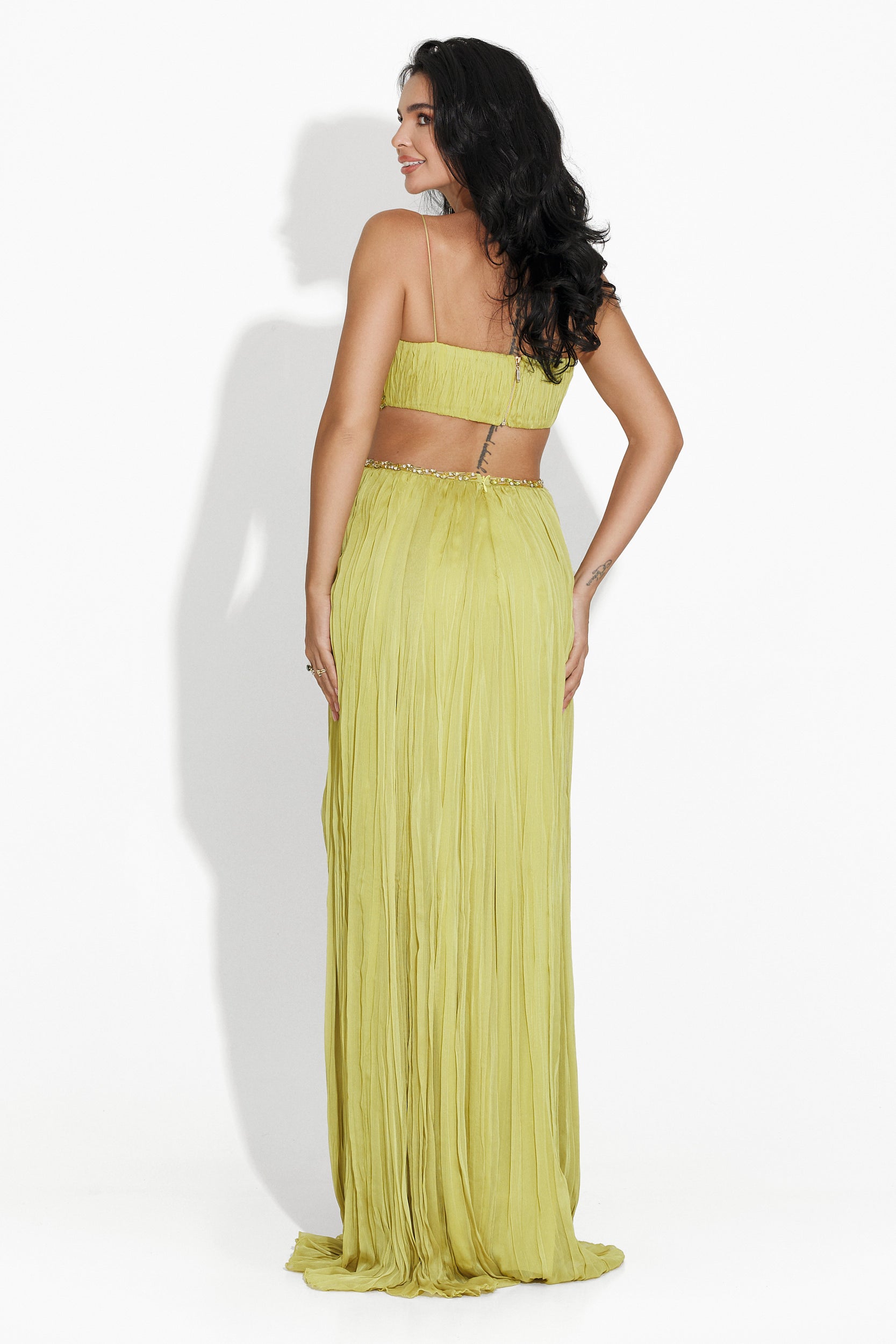 Rochie dama lunga verde Lalania Bogas