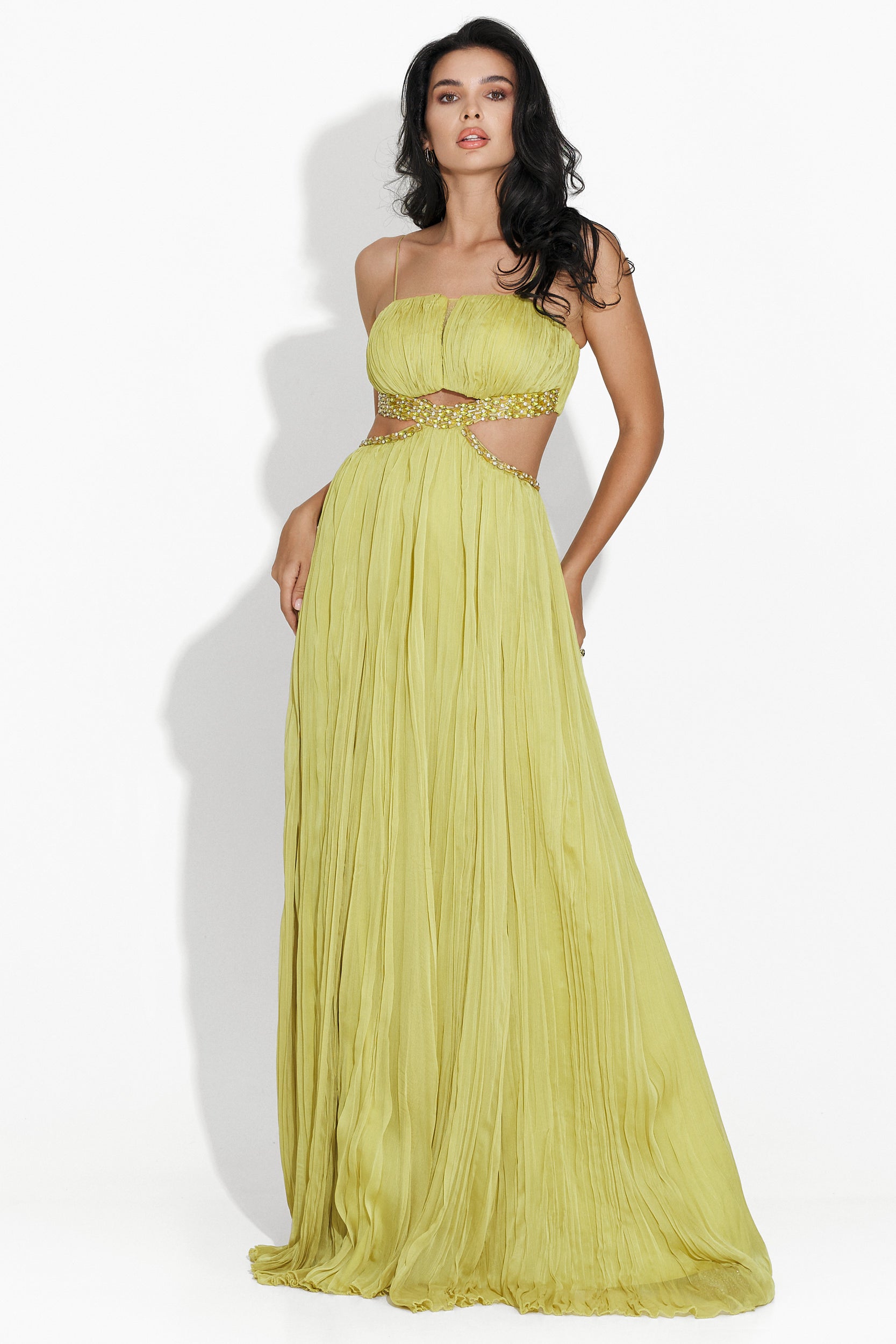 Rochie dama lunga verde Lalania Bogas