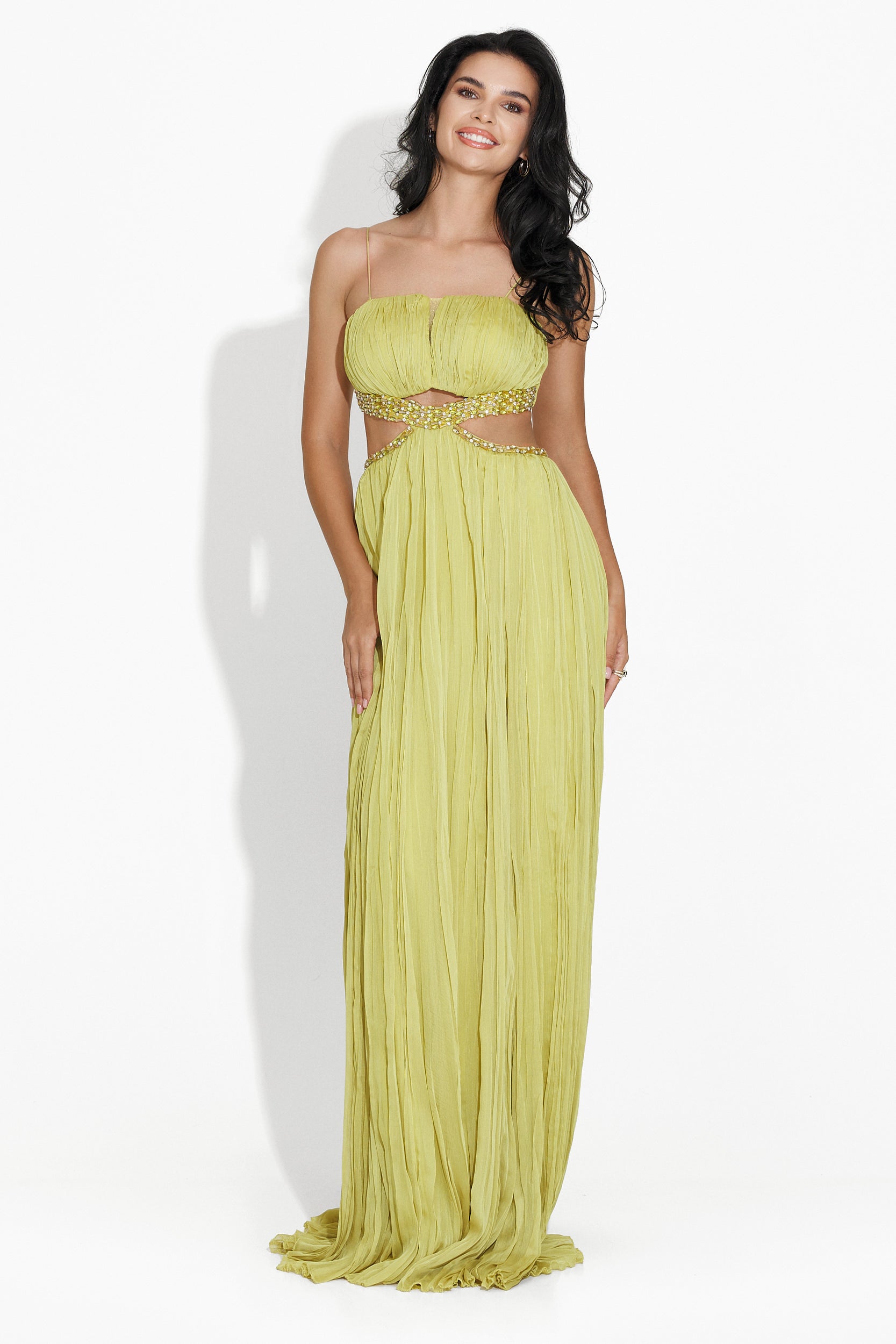 Long green dress for women Lalania Bogas