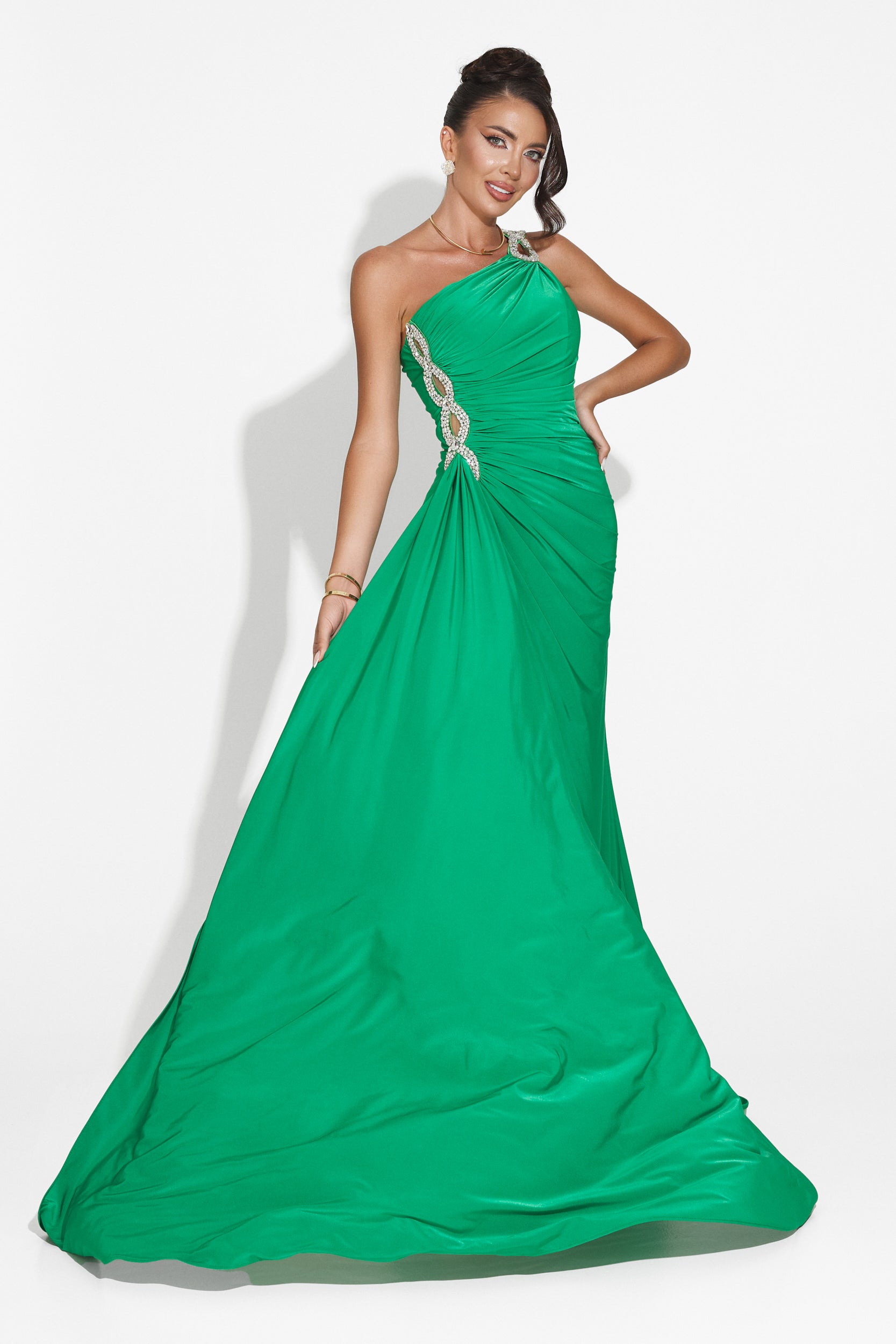 Rochie dama lunga verde Lanvina Bogas